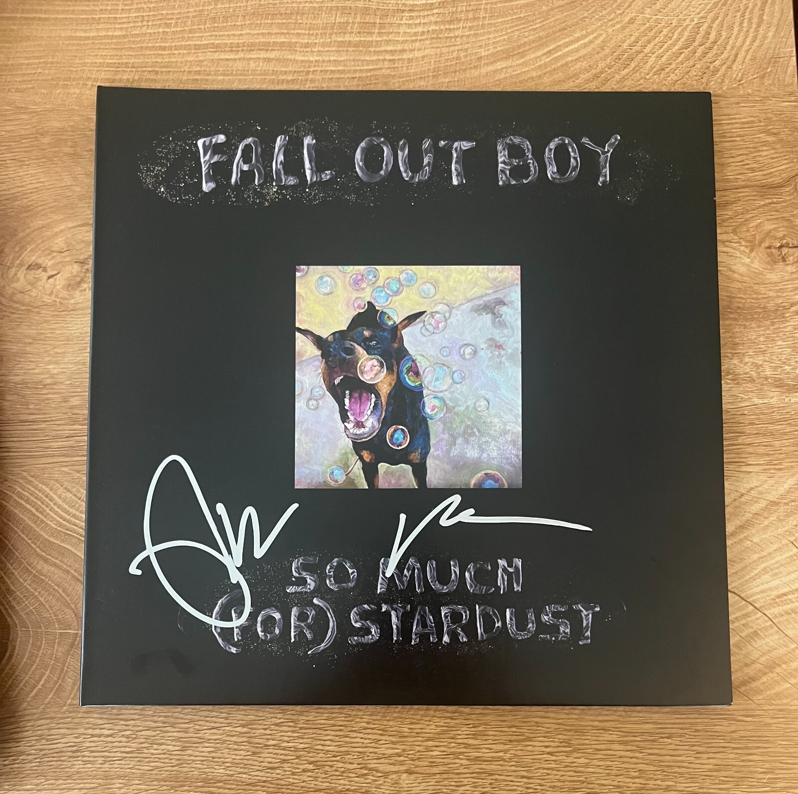 * PATRICK STUMP & PETE WENTZ  * signed vinyl album * FALL OUT BOY * STARDUST * 1