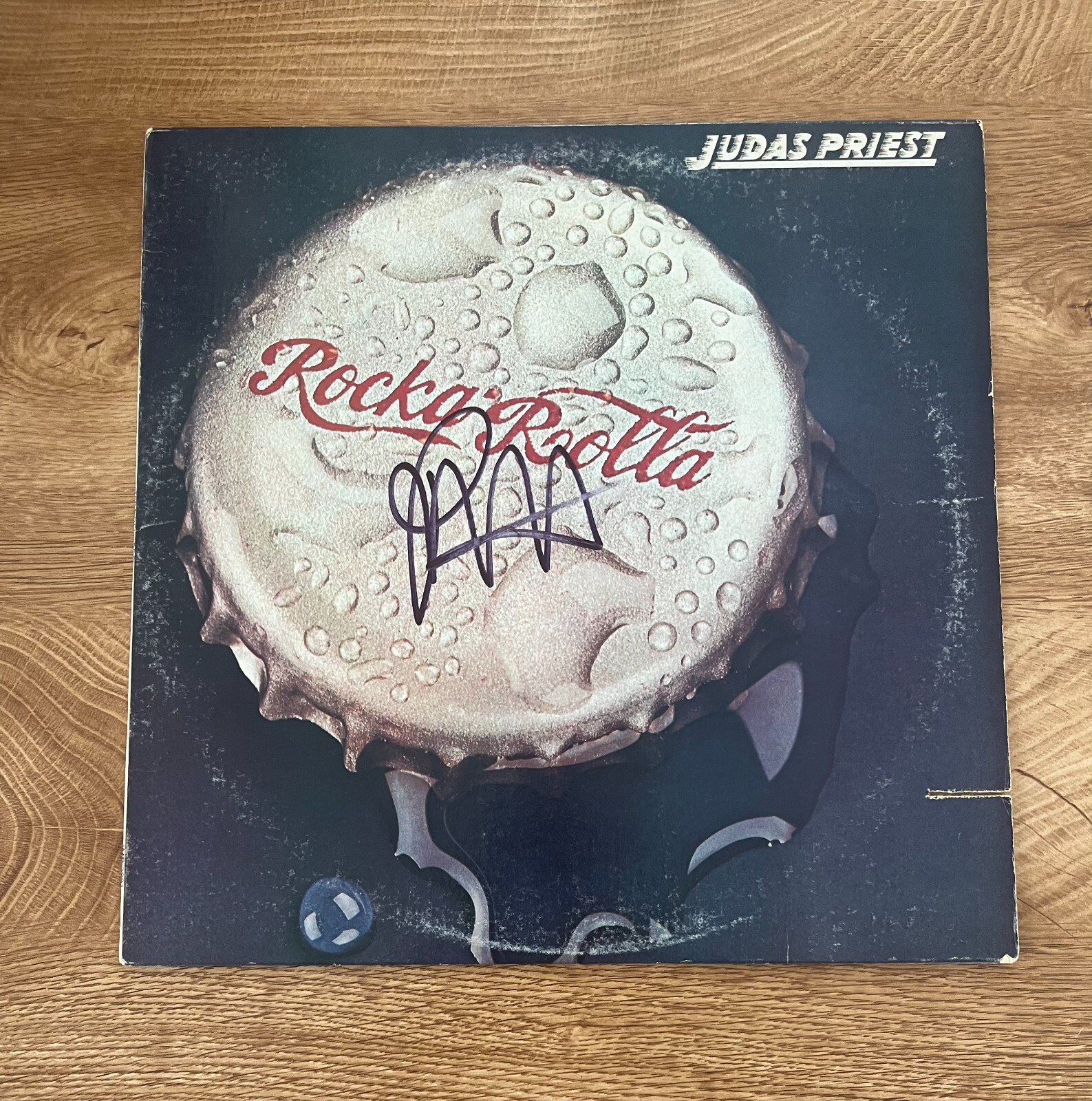 * ROB HALFORD * signed vinyl album * JUDAS PRIEST * ROCKA ROLLA  * 1