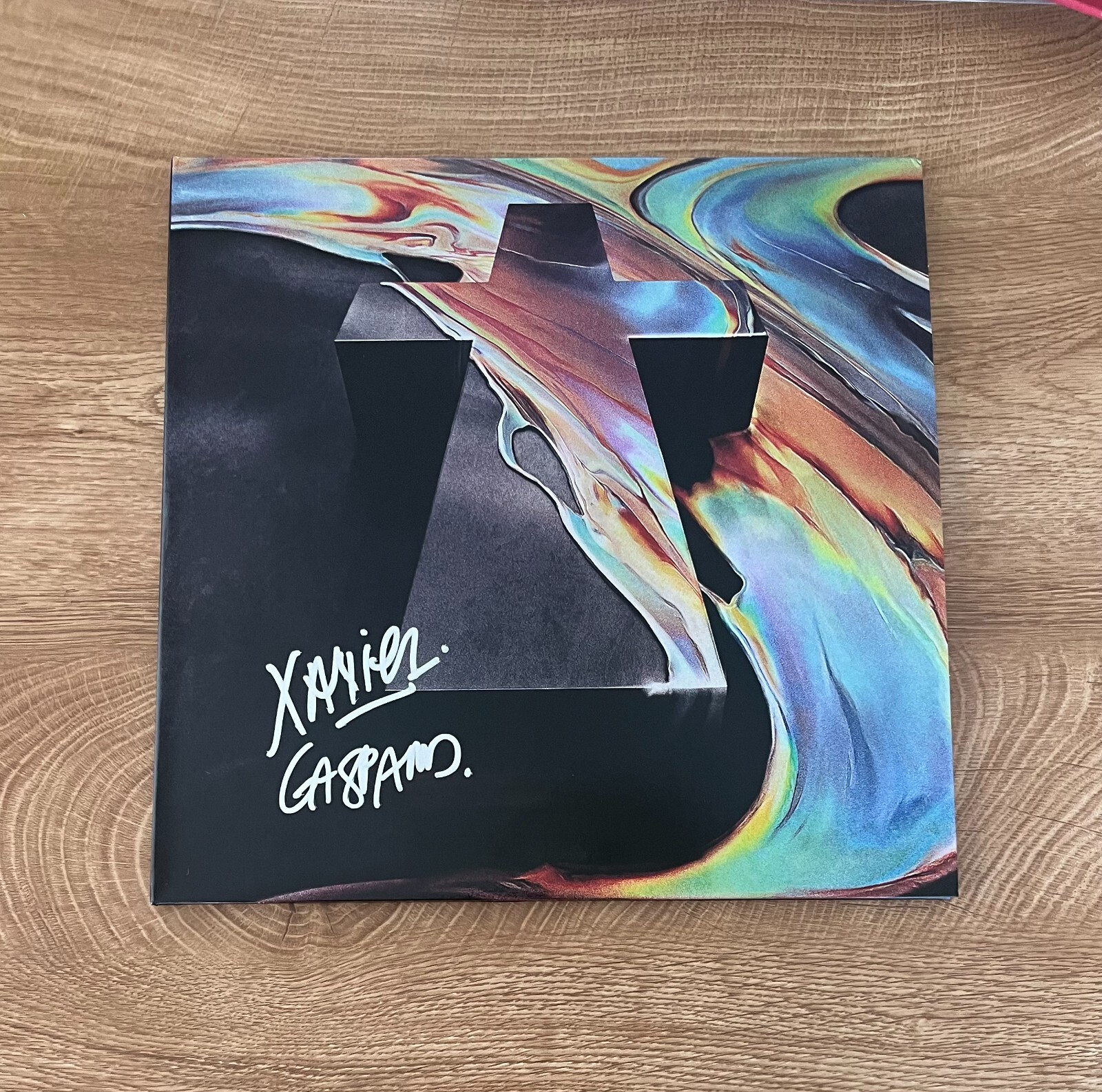 * JUSTICE * signed vinyl album * WOMAN * GASPARD AUGE & XAVIER DE ROSNAY * 1