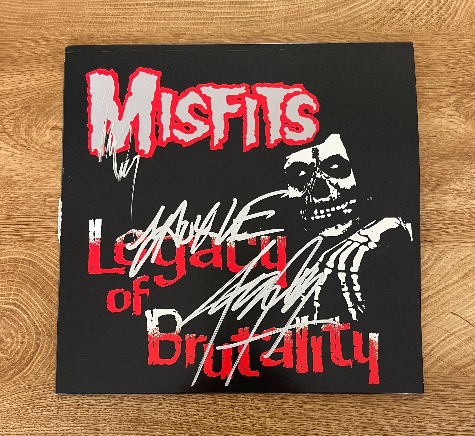 * MISFITS * signed album * LEGACY OF BRUTALITY * DANZIG, JERRY ONLY & DOYLE *