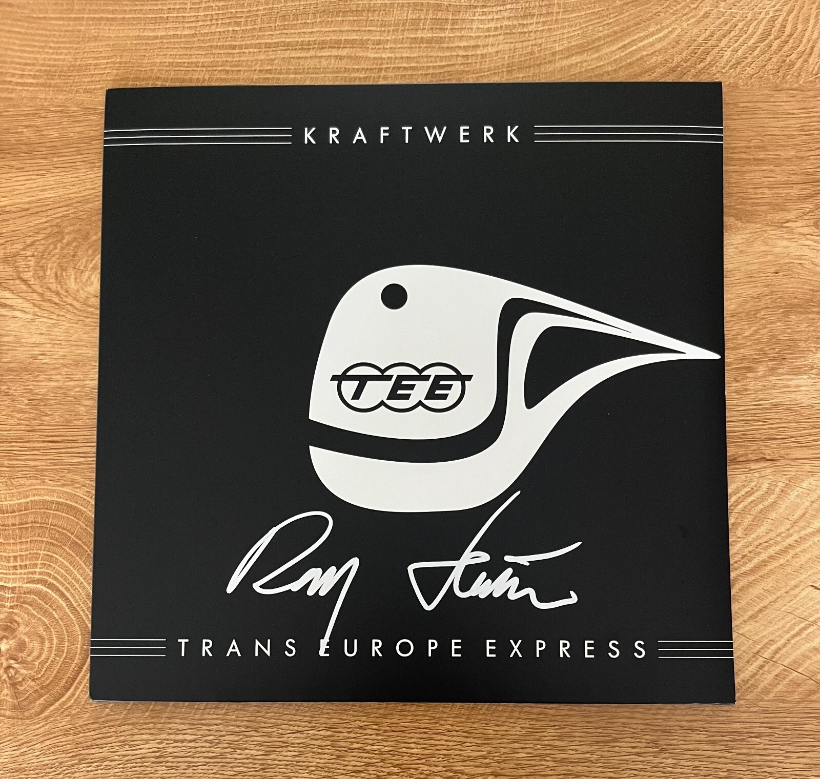 * RALF HUTTER * signed vinyl album * KRAFTWERK * TRANS EUROPE EXPRESS * 1