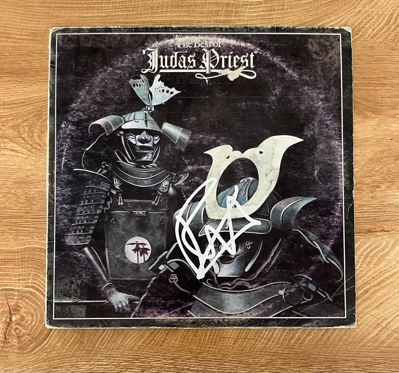 * ROB HALFORD * signed vinyl album * JUDAS PRIEST * THE BEST OF JUDAS PRIEST *