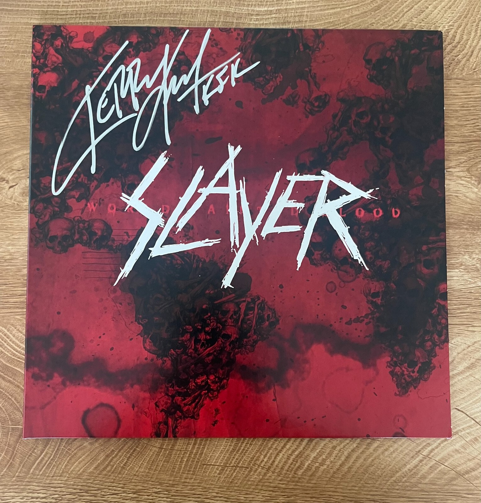 * KERRY KING * signed vinyl album * SLAYER * WORLD PAINTED BLOOD * PROOF * 1