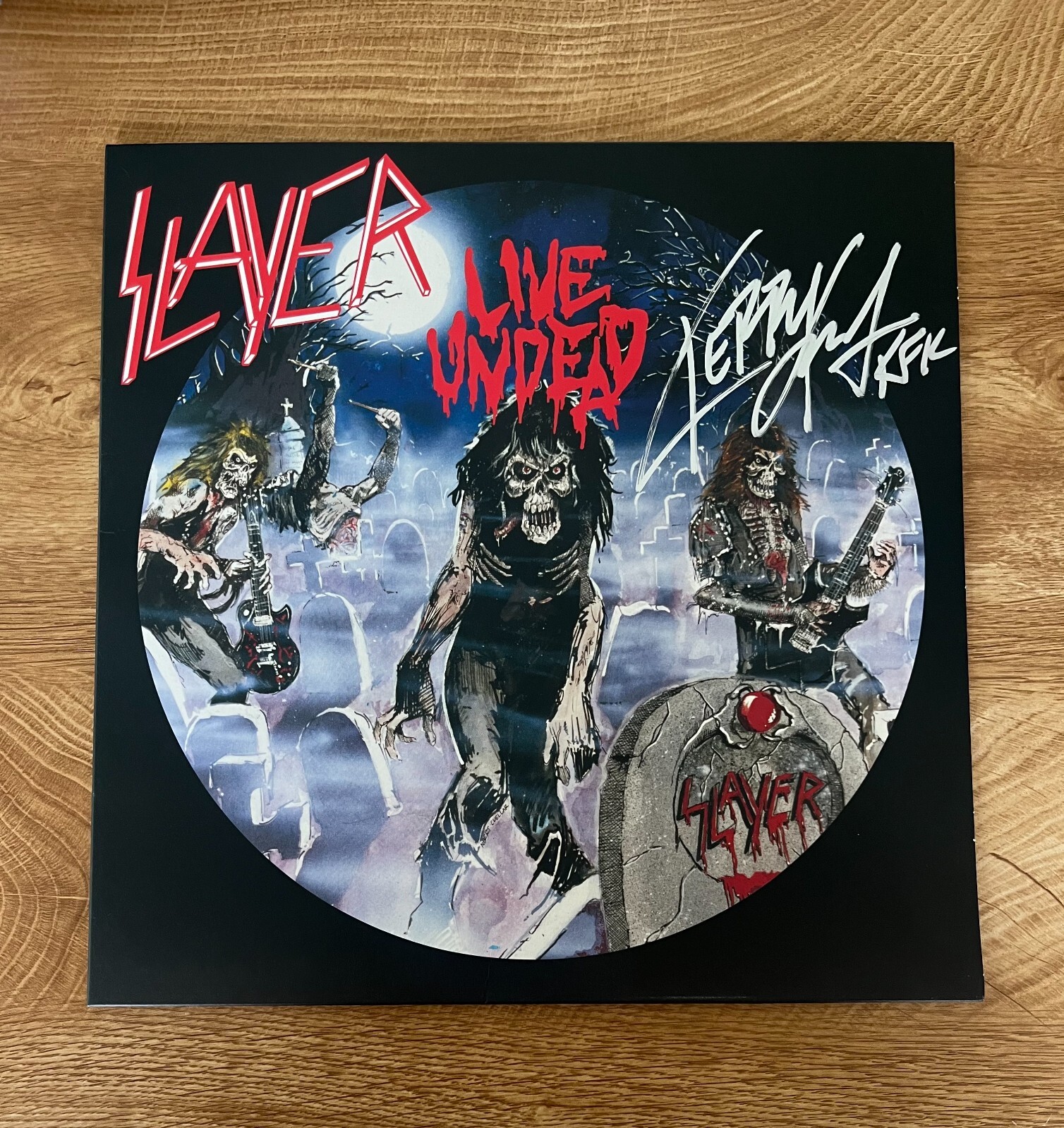* KERRY KING * signed vinyl album * SLAYER * LIVE UNDEAD * PROOF * 1