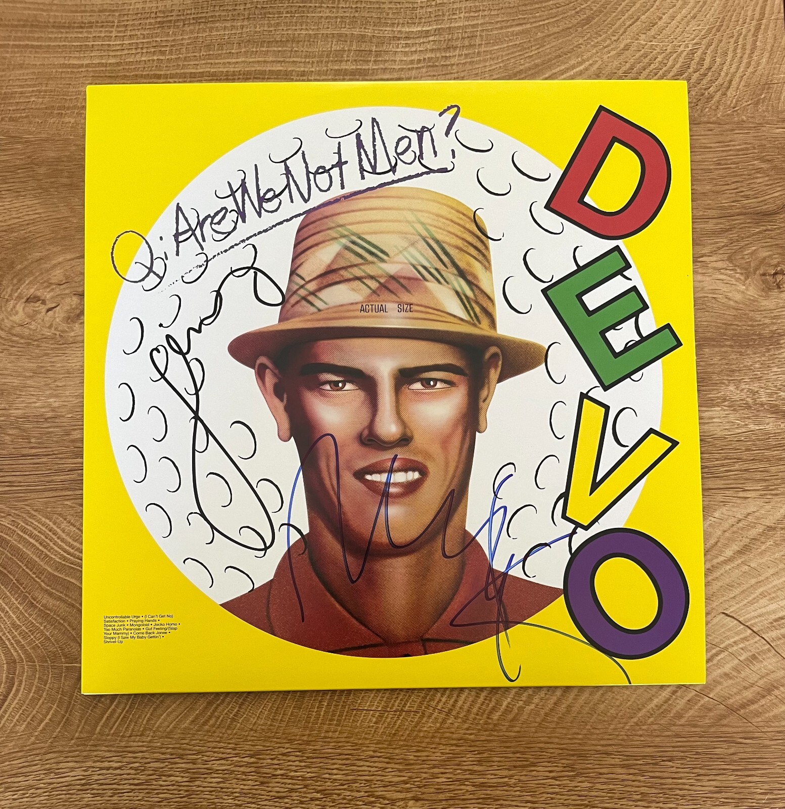 * DEVO * signed vinyl album * ARE WE NOT MEN * MARK MOTHERSBAUGH & GERALD