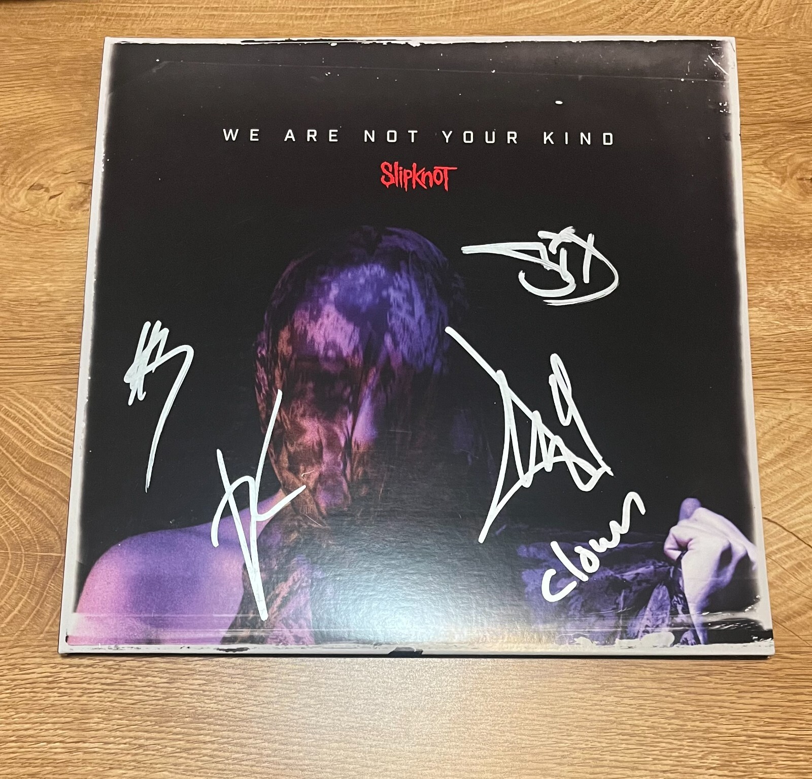 * SLIPKNOT * signed album * WE ARE NOT YOUR KIND * JIM, V-MAN, CLOWN, MICK, SID