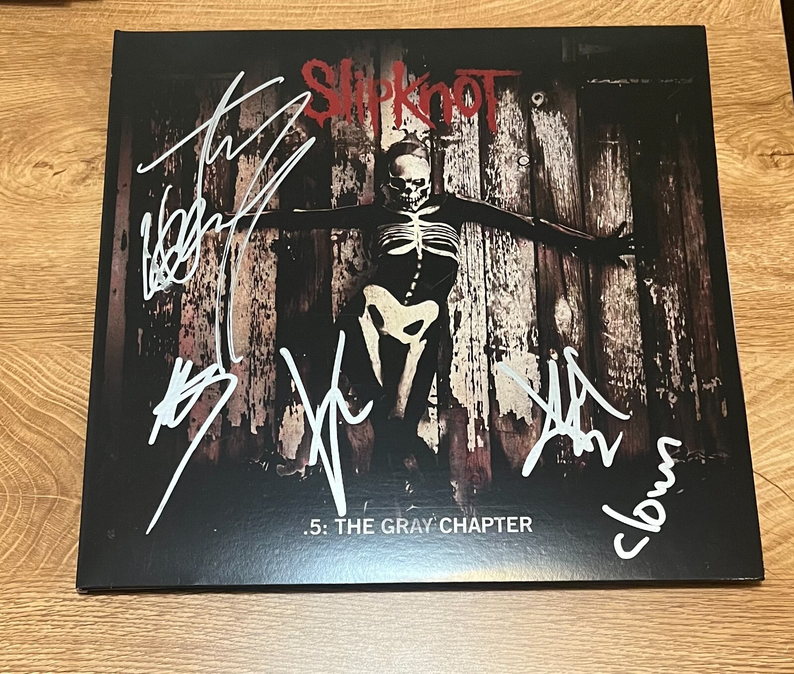 * SLIPKNOT * signed album * .5 THE GRAY CHAPTER * JIM, V-MAN, CLOWN, MICK, JAY