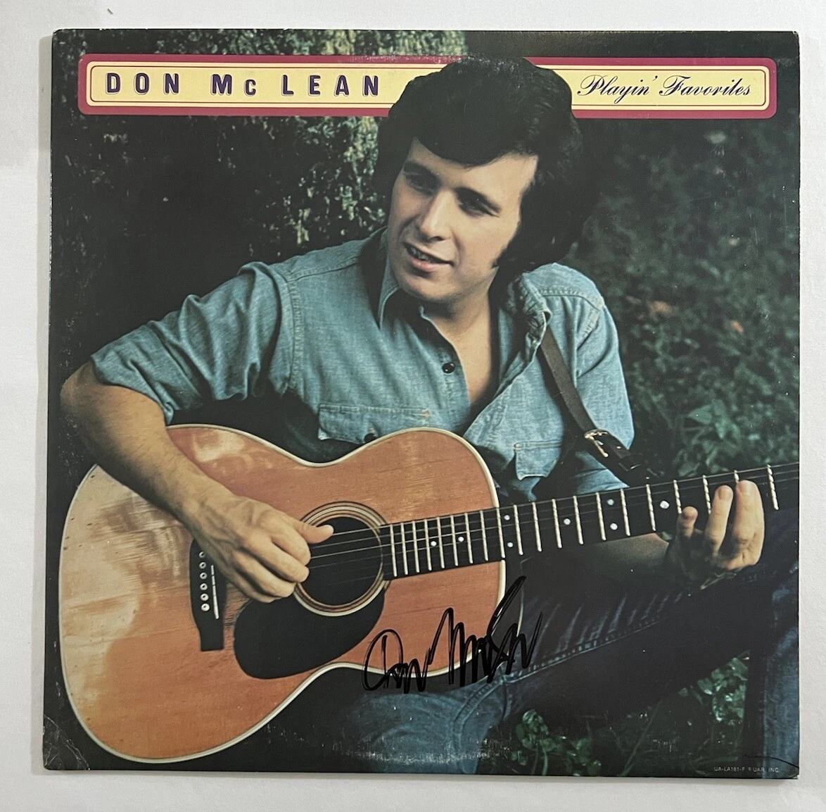DON MCLEAN SIGNED PLAYIN’ FAVORITES VINYL AUTHENTIC AUTOGRAPH AUTHENTIC COA