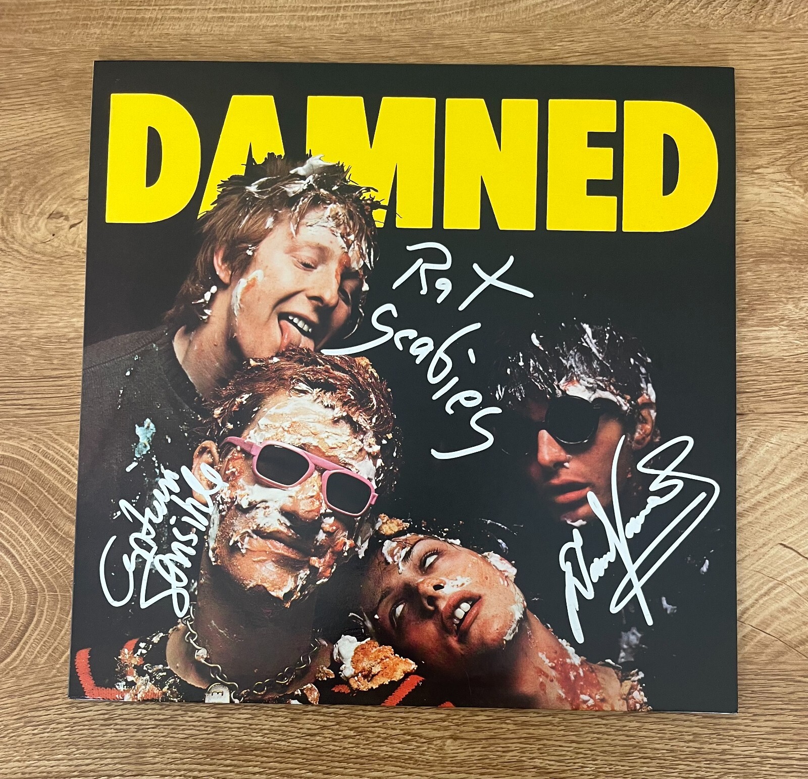 * THE DAMNED * signed vinyl album * DAMNED * DAVE, RAT & CAPTAIN * 1