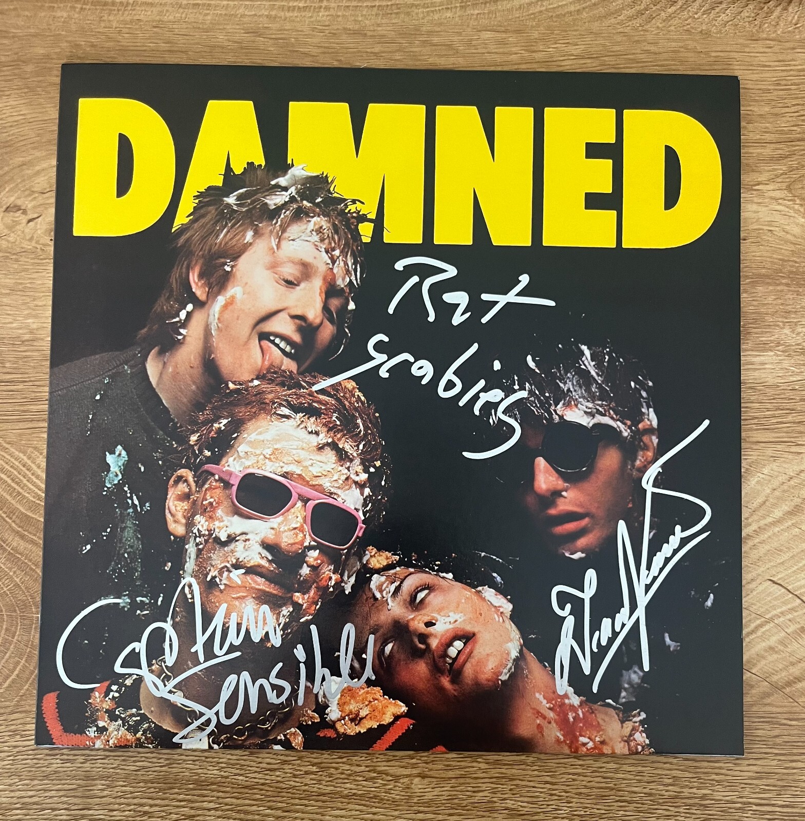 * THE DAMNED * signed vinyl album * DAMNED * DAVE, RAT & CAPTAIN * 2