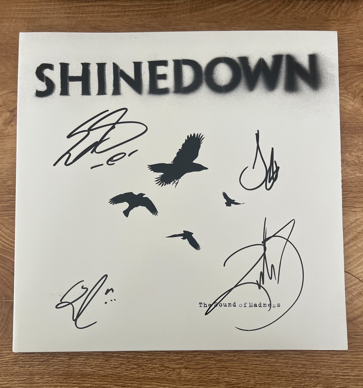 * SHINEDOWN * signed album * SOUND OF MADNESS * BRENT, ZACH, ERIC & BARRY * 2