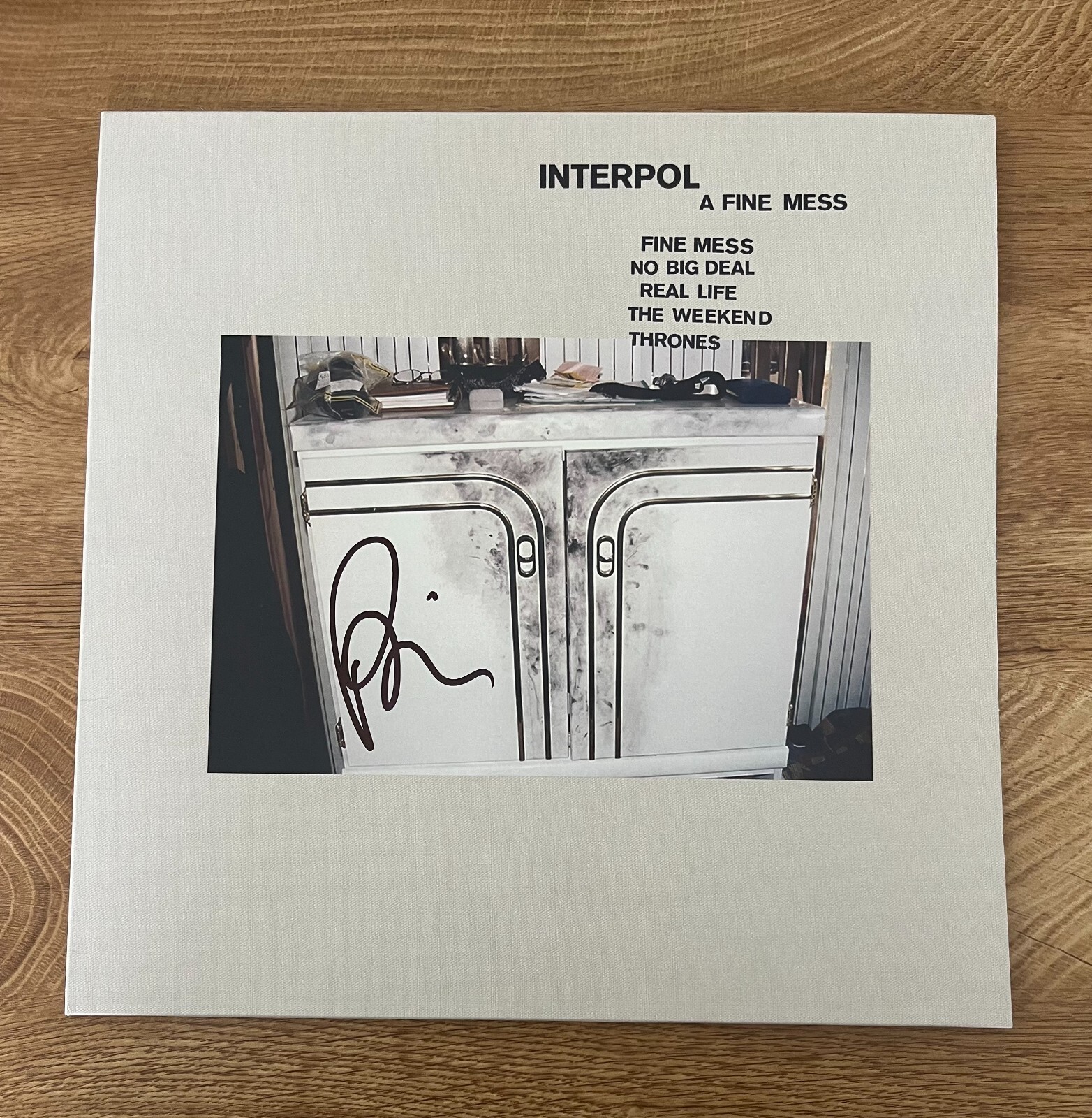 * PAUL BANKS * signed album * INTERPOL * A FINE MESS * 1