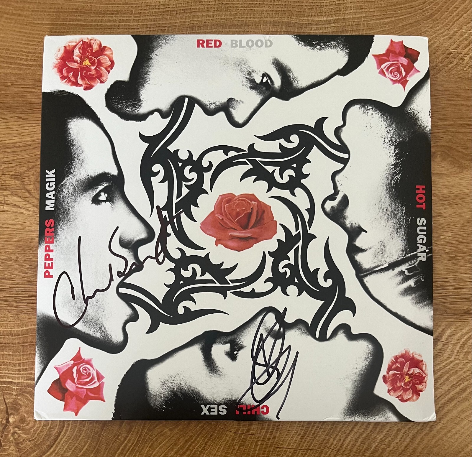 * RED HOT CHILI PEPPERS * signed vinyl album * BLOOD SUGAR SEX MAGIK * 3