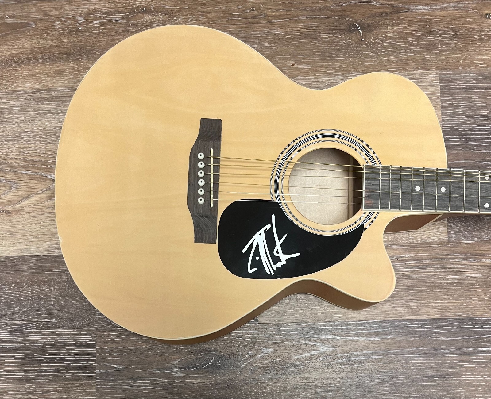 * TIM MONTANA * signed acoustic guitar * DEVIL YOU KNOW * 1