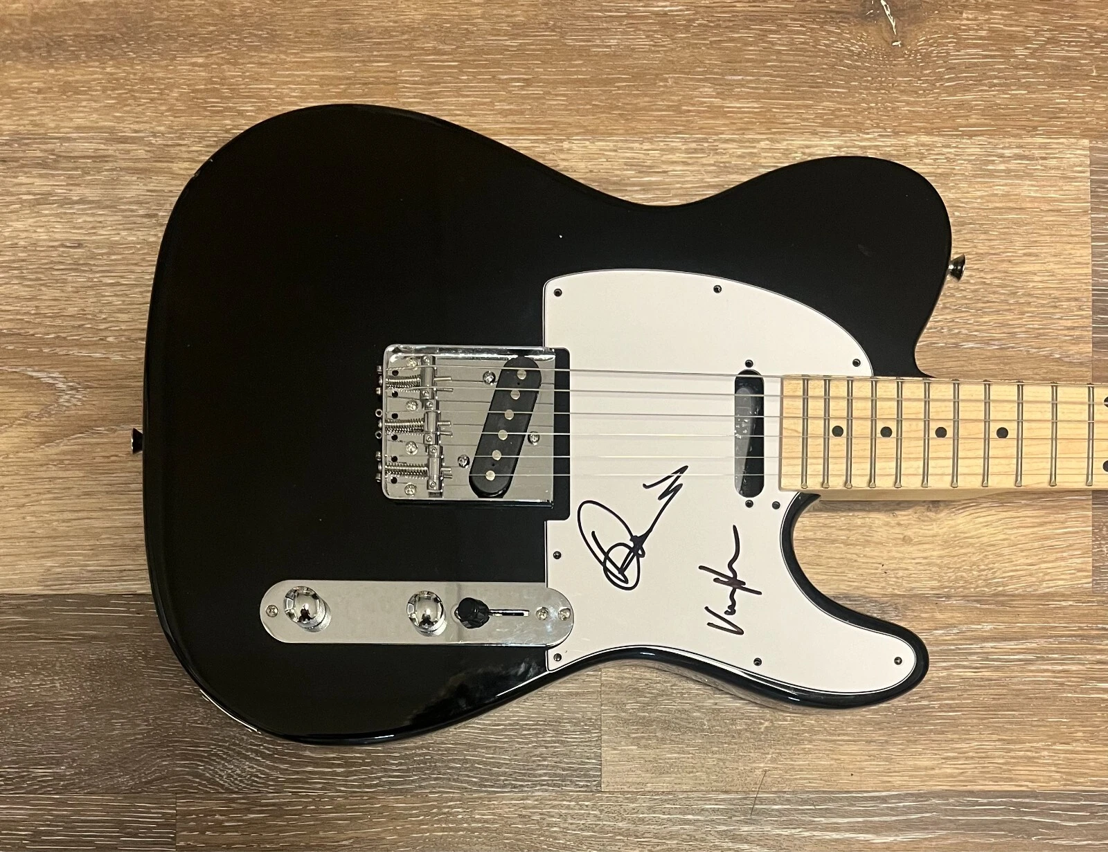 * LEFTOVER SALMON * signed electric guitar * VINCE HERMAN & DREW EMMITT * 1