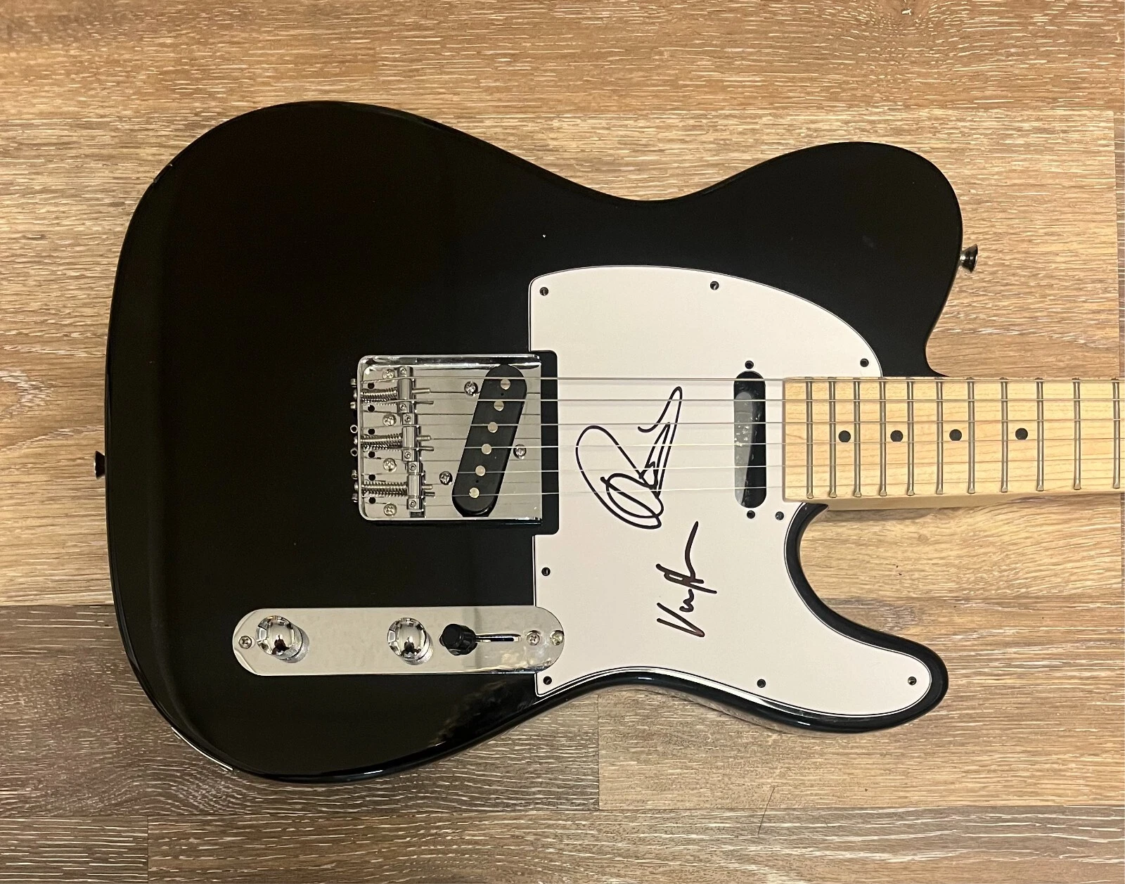 * LEFTOVER SALMON * signed electric guitar * VINCE HERMAN & DREW EMMITT * 2