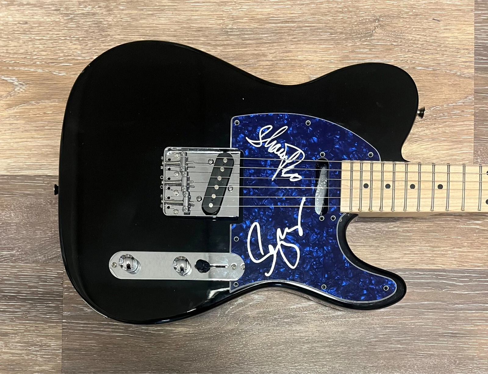 * THE RAVEONETTES * signed electric guitar * SUNE ROSE WAGNER & SHARIN FOO * 2