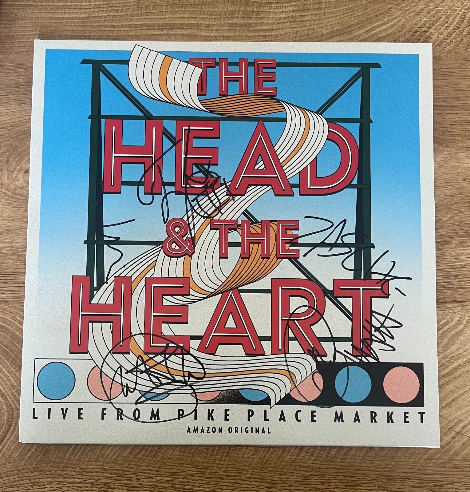 * THE HEAD AND THE HEART * signed vinyl album * LIVE FROM PIKE PLACE MARKET *