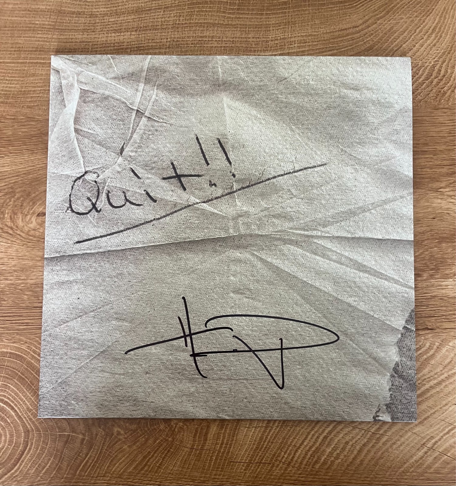 * HARDY * signed vinyl album * QUIT!! * MICHAEL HARDY * 1