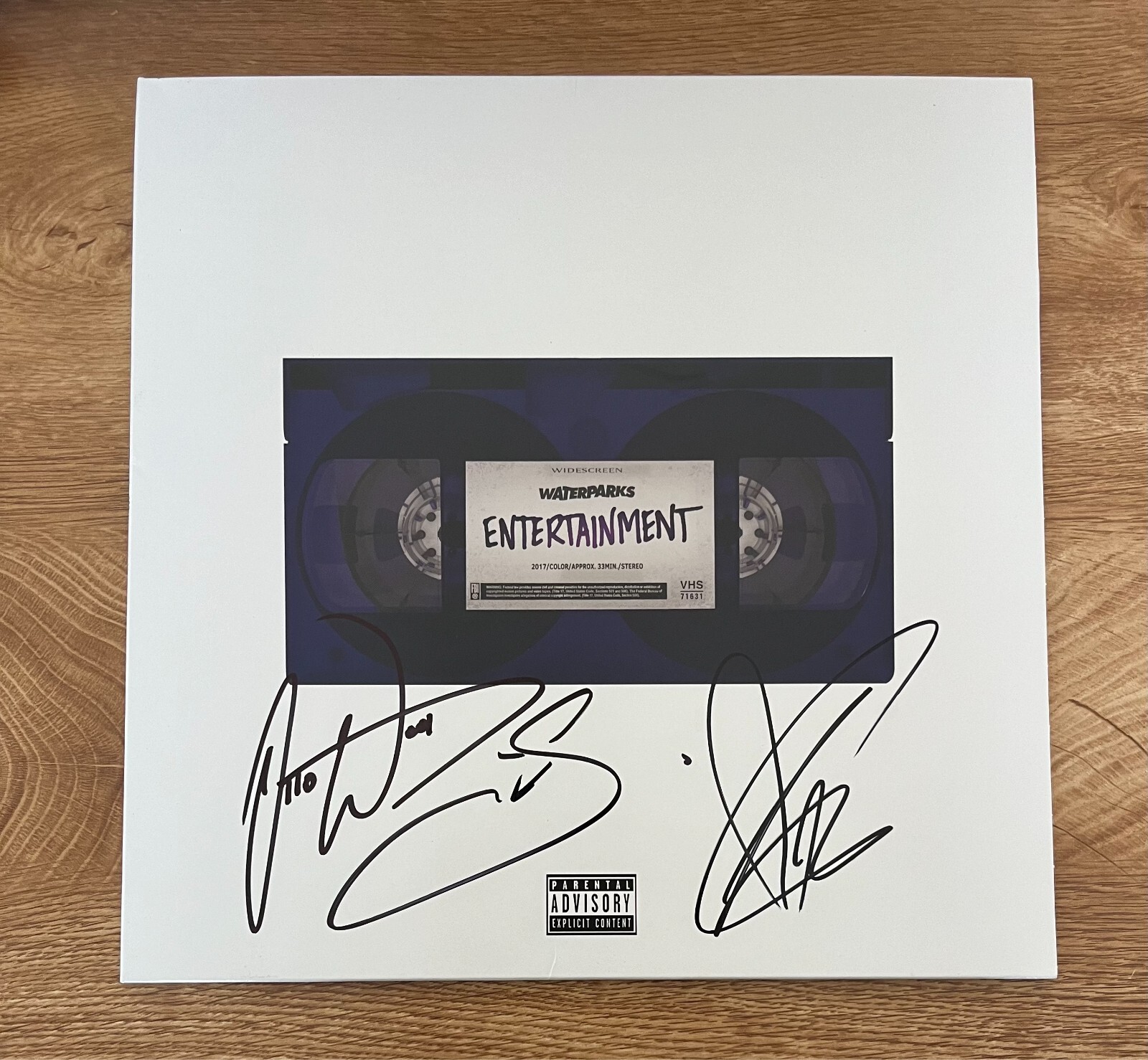 * WATERPARKS * signed vinyl album * ENTERTAINMENT * AWSTEN KNIGHT, OTTO & GEOFF