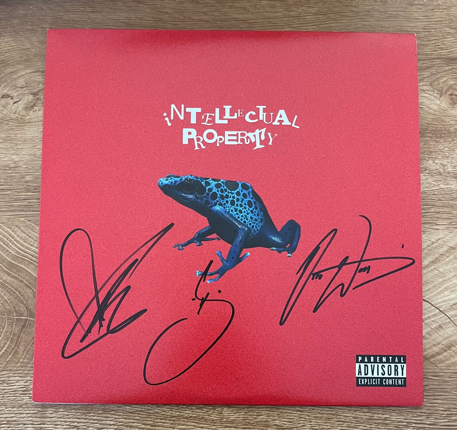 * WATERPARKS * signed vinyl album * INTELLECTUAL PROPERTY * AWSTEN, OTTO & GEOFF