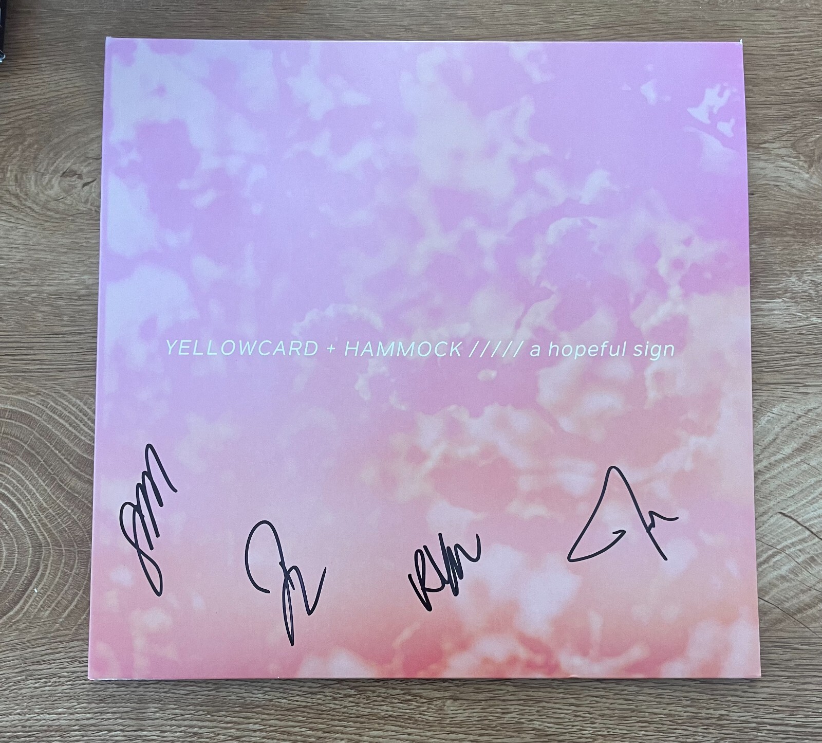 * YELLOWCARD * signed vinyl album * A HOPEFUL SIGN * RYAN KEY, SEAN & JOSH *