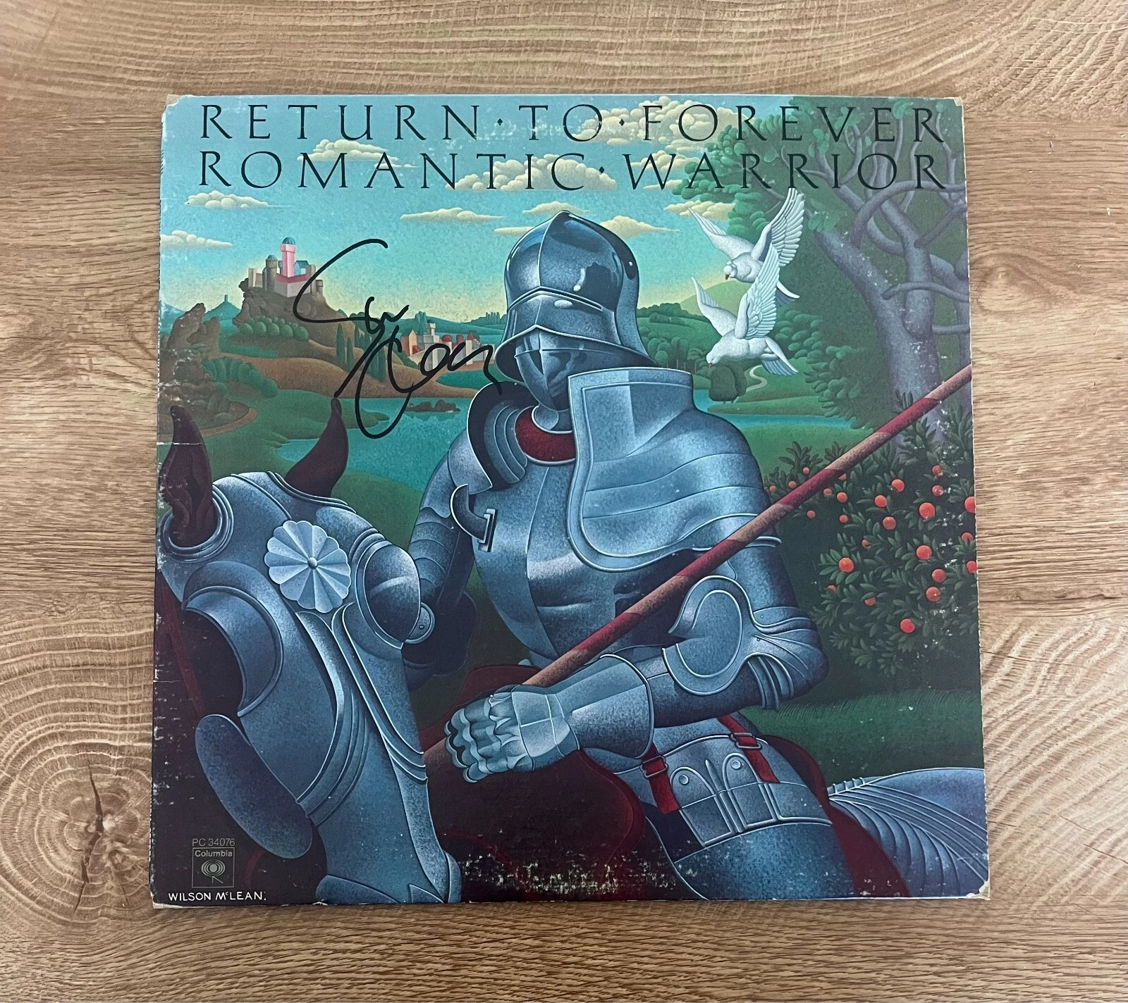 * STANLEY CLARKE * signed vinyl album * RETURN TO FOREVER * ROMANTIC WARRIOR *