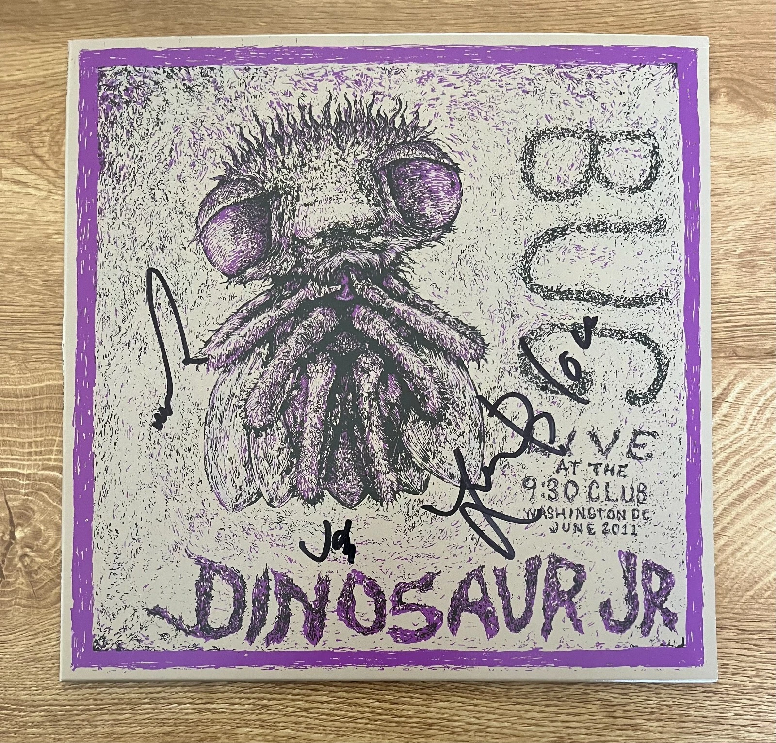 * DINOSAUR JR. * signed vinyl album * BUG * J. MASCIS, LOU BARLOW & MURPH *