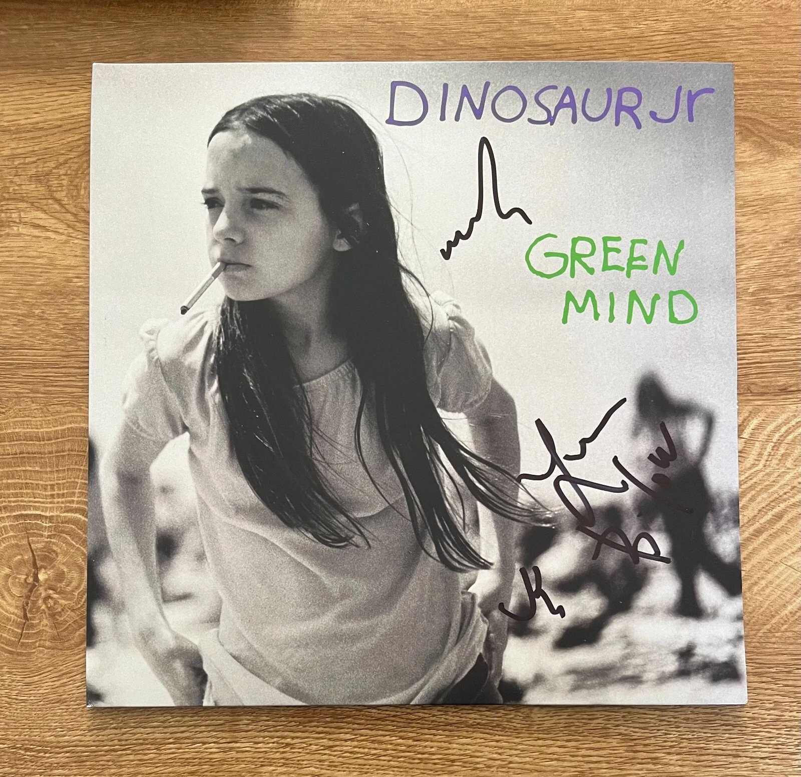 * DINOSAUR JR. * signed vinyl album * GREEN MIND * J. MASCIS, LOU & MURPH *