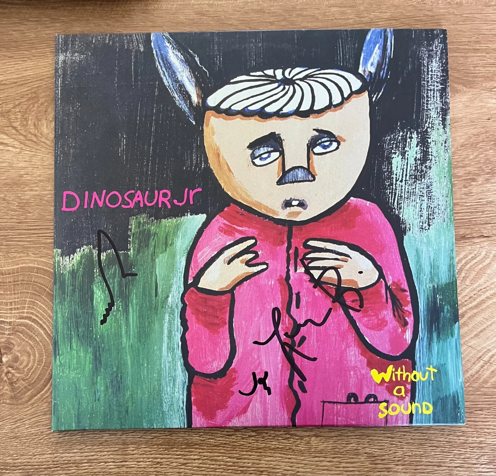 * DINOSAUR JR. * signed vinyl album * WITHOUT A SOUND * J. MASCIS, LOU & MURPH *