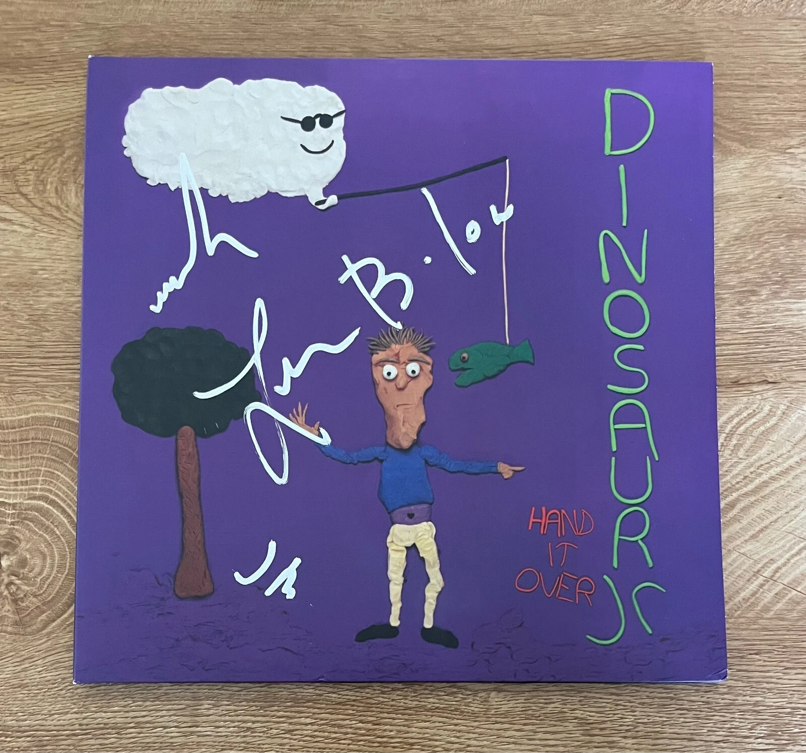 * DINOSAUR JR. * signed vinyl album * HAND IT OVER * J. MASCIS, LOU & MURPH *