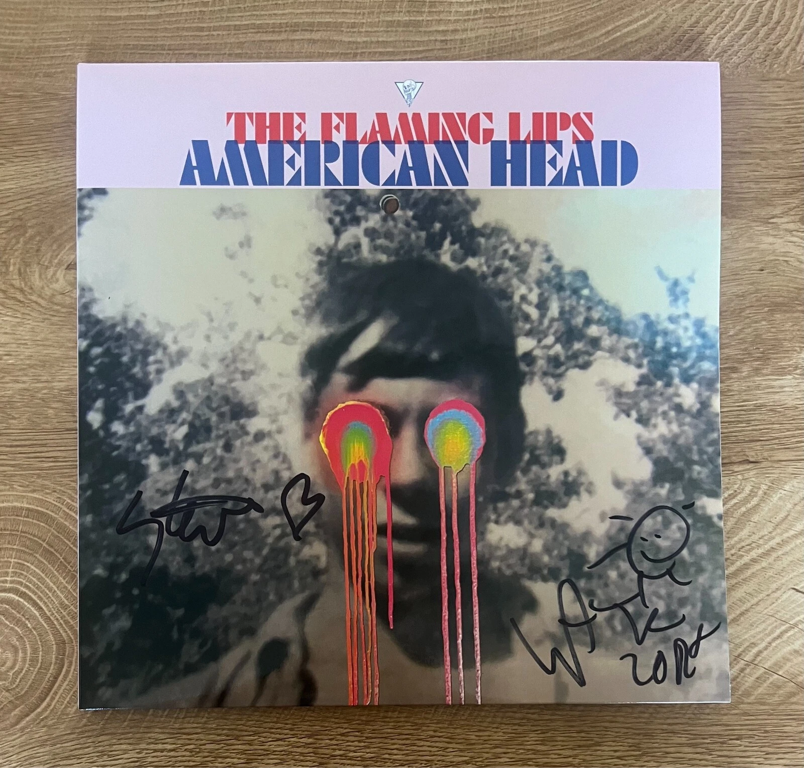 * THE FLAMING LIPS * signed vinyl album * AMERICAN HEAD *  WAYNE COYNE & STEVE *
