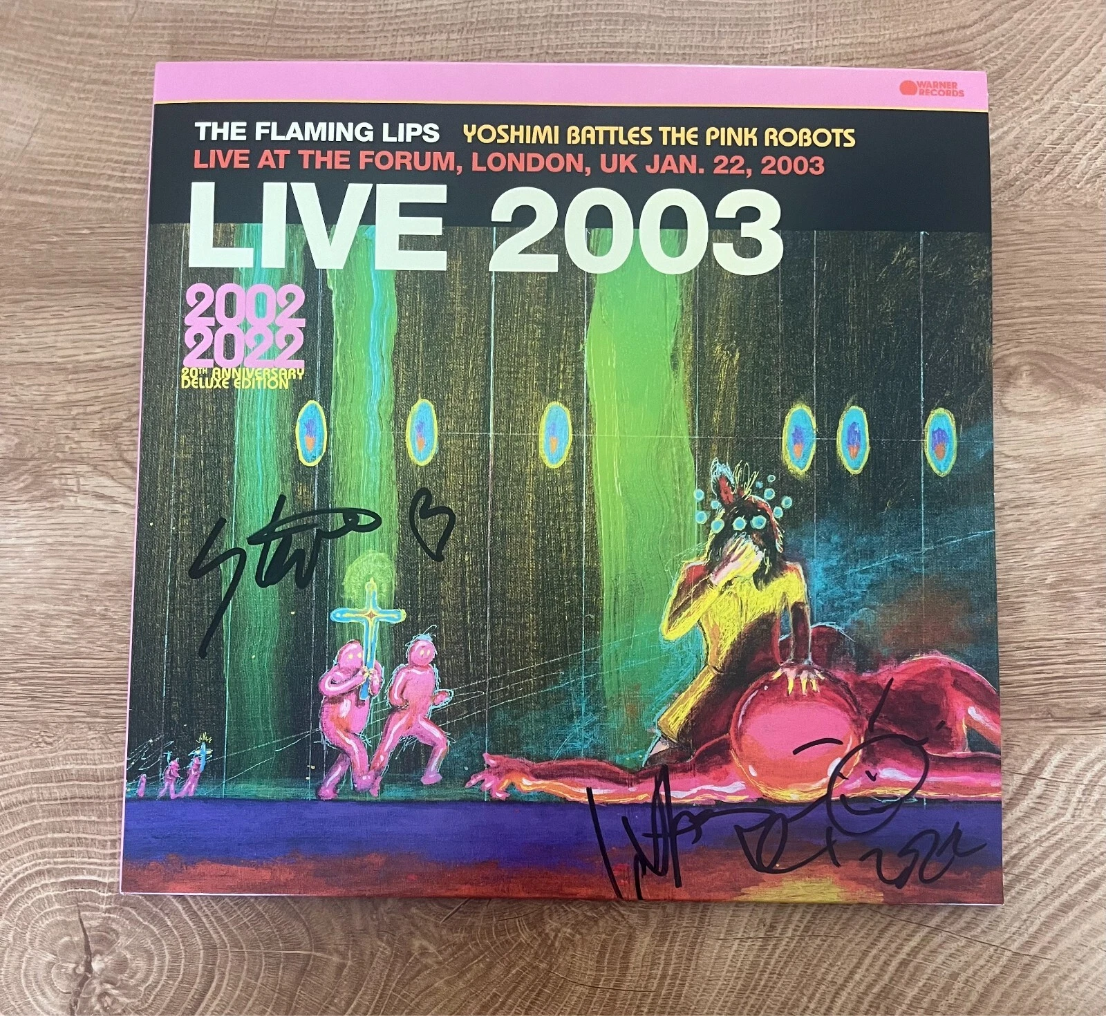 * THE FLAMING LIPS * signed vinyl album * LIVE 2003 * WAYNE COYNE & STEVE DROZD