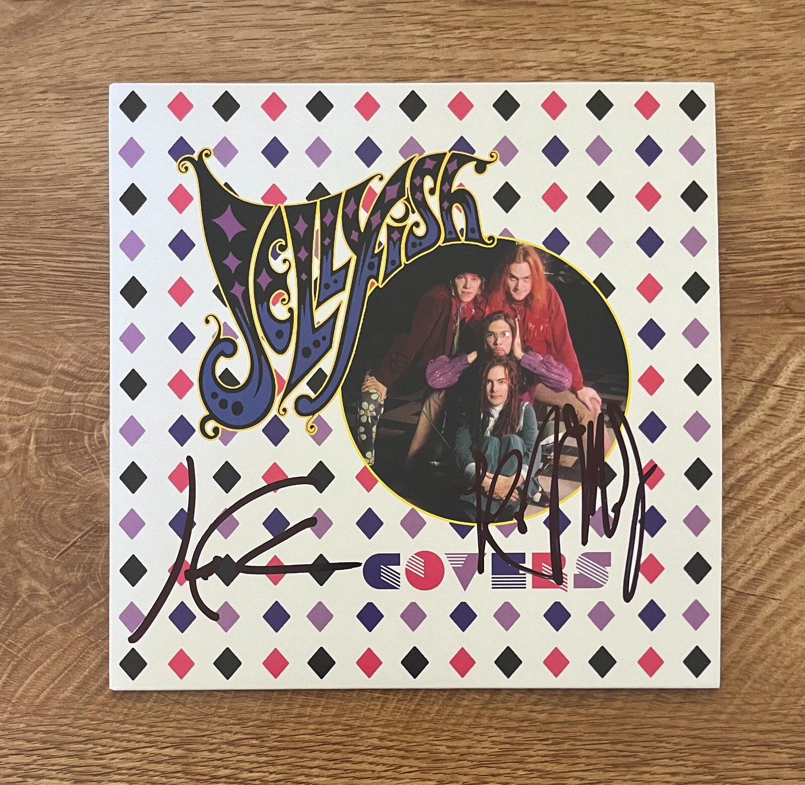 * JELLYFISH * signed 7 inch album * COVERS * ROGER MANNING & JASON FALKNER *