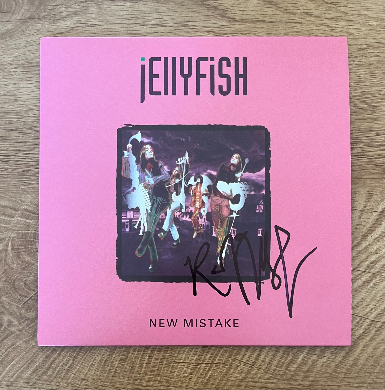 * JELLYFISH * signed 7 inch album * NEW MISTAKE * ROGER MANNING JR.