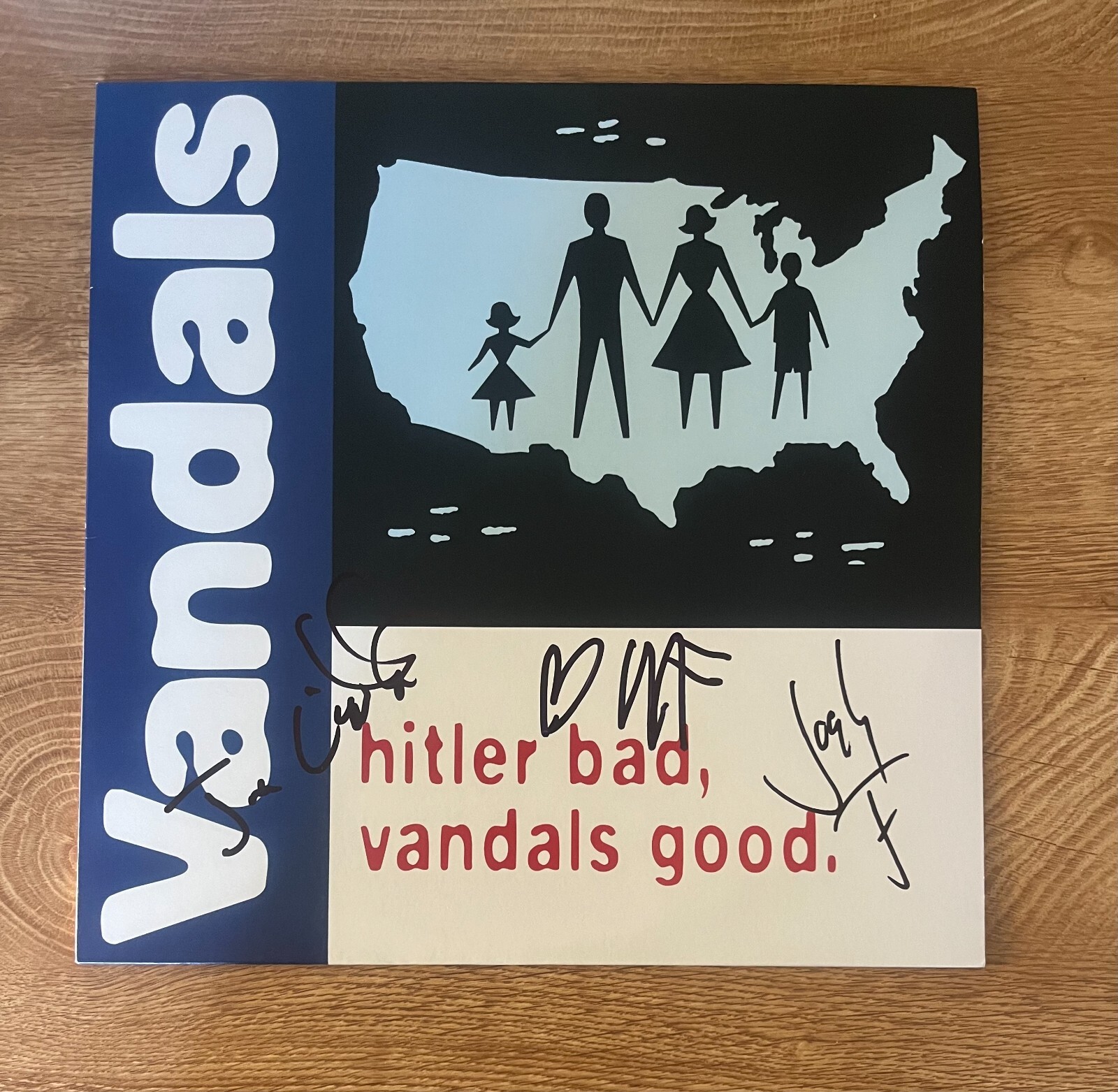 * THE VANDALS * signed album * HITLER BAD, VANDALS GOOD * JOE, JOSH & WARREN