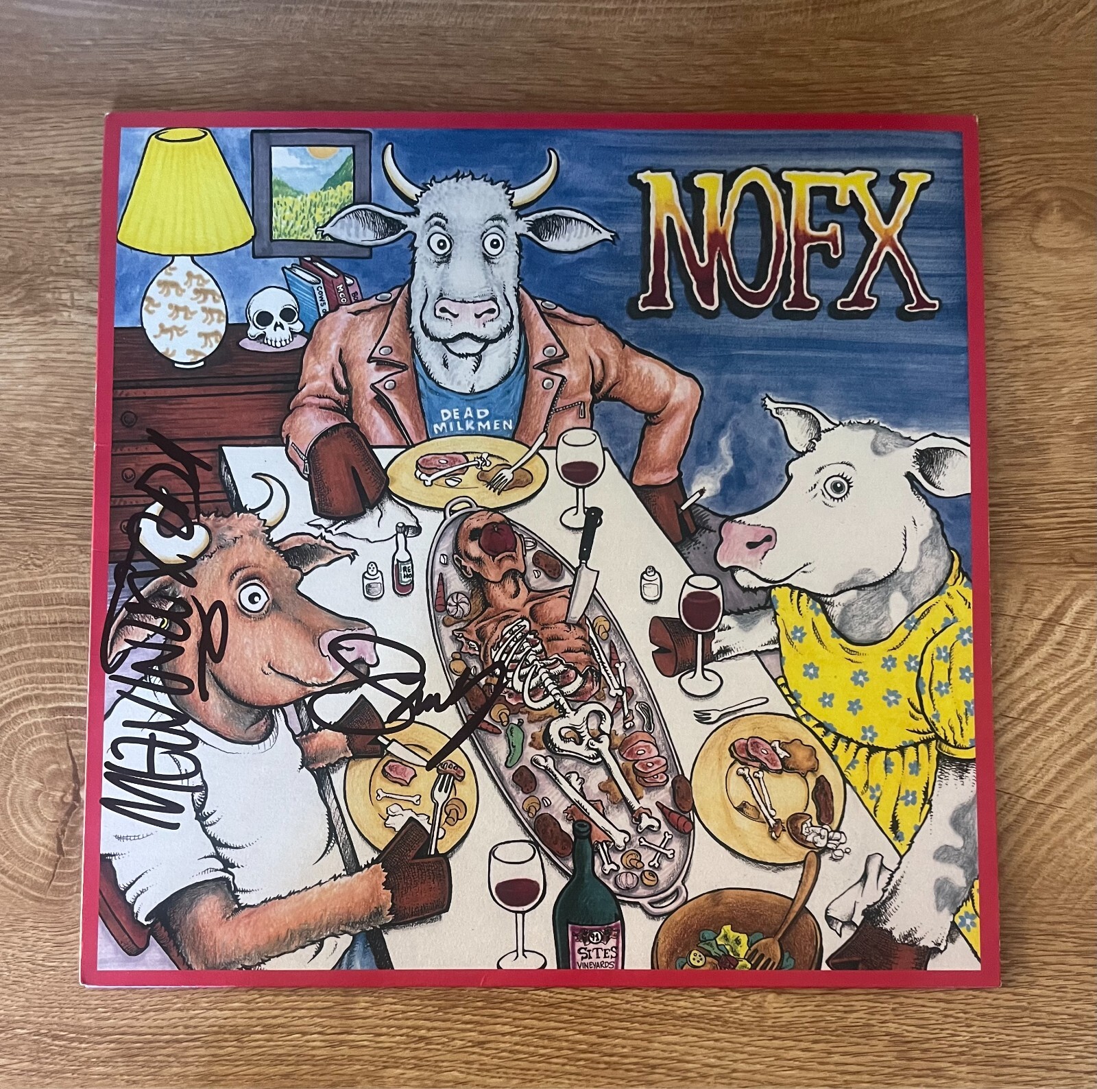 * NOFX * signed vinyl album * LIBERAL ANIMATION * SMELLY & ERIC MELVIN * 1