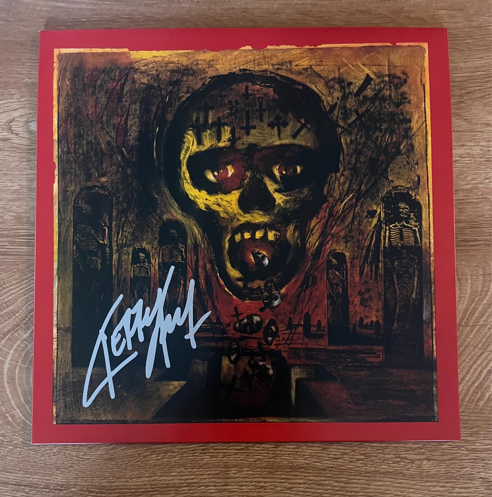 * KERRY KING * signed vinyl album * SLAYER * SEASONS IN THE ABYSS * 1