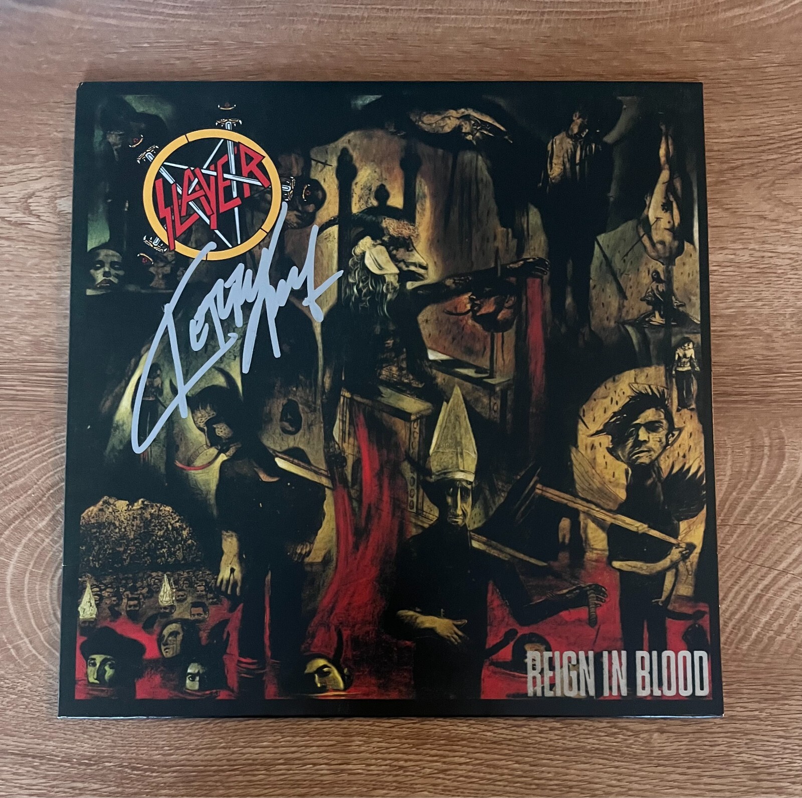 * KERRY KING * signed vinyl album * SLAYER * REIGN IN BLOOD * 1