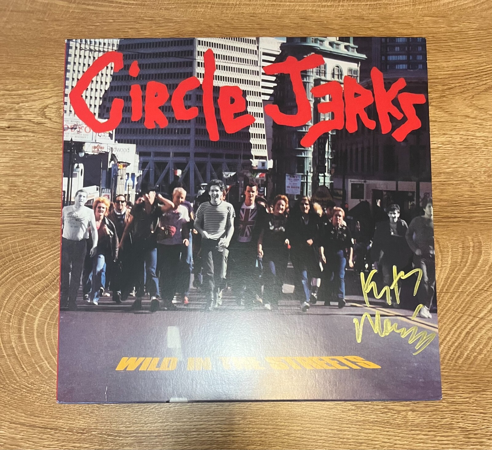 * KEITH MORRIS * signed vinyl album * CIRCLE JERKS * WILD IN THE STREETS * 1