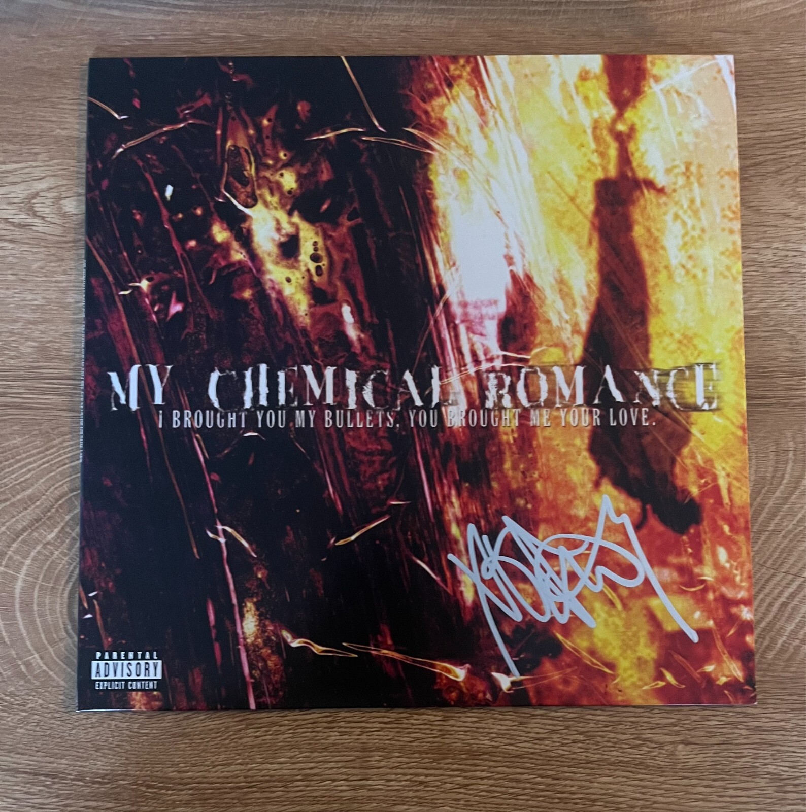 * FRANK IERO * signed album * MY CHEMICAL ROMANCE * I BROUGHT YOU MY BULLETS *