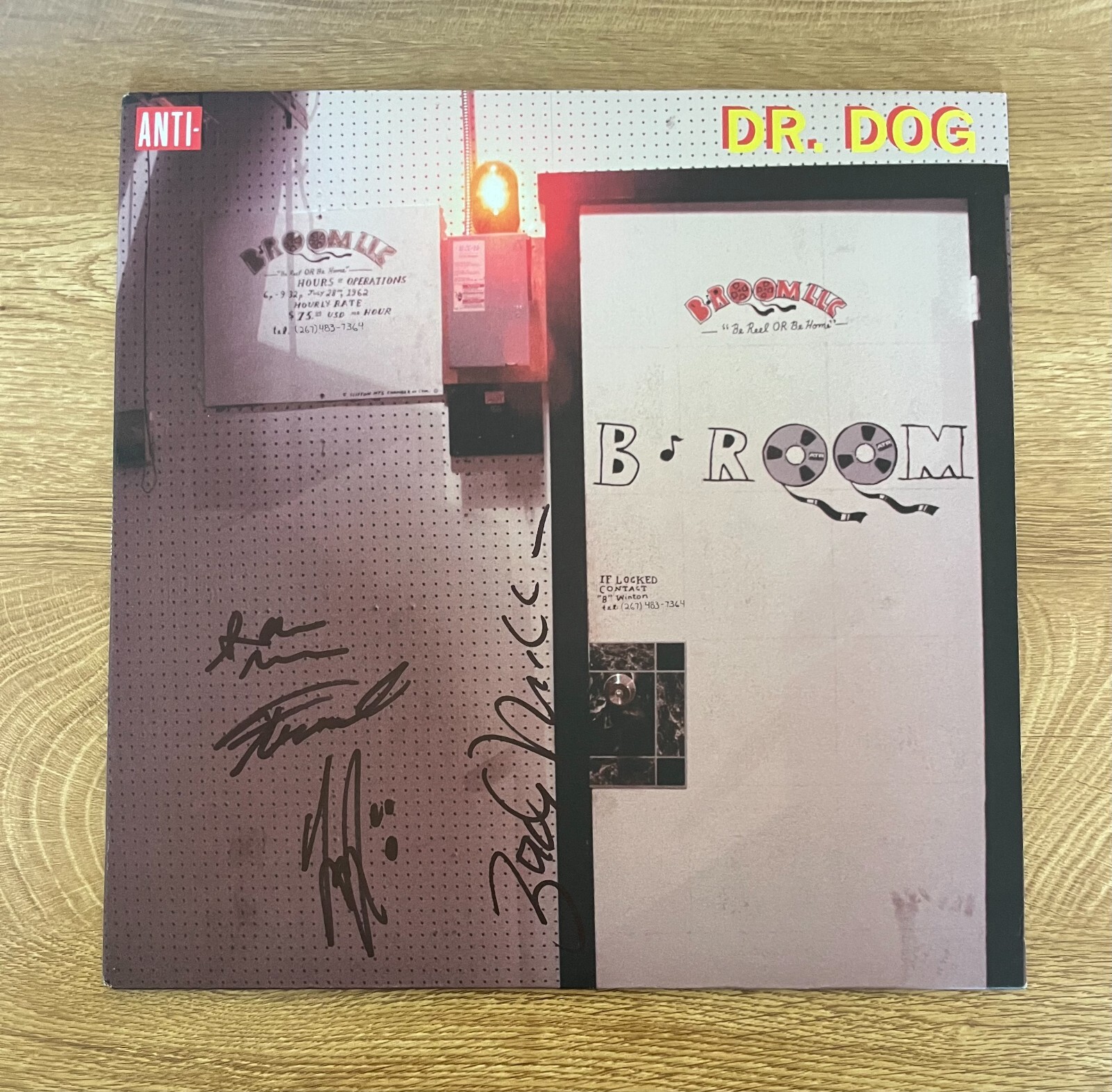 * DR. DOG * signed album * B-ROOM * TOBY LEAMAN, SCOTT, ZACH & FRANK *