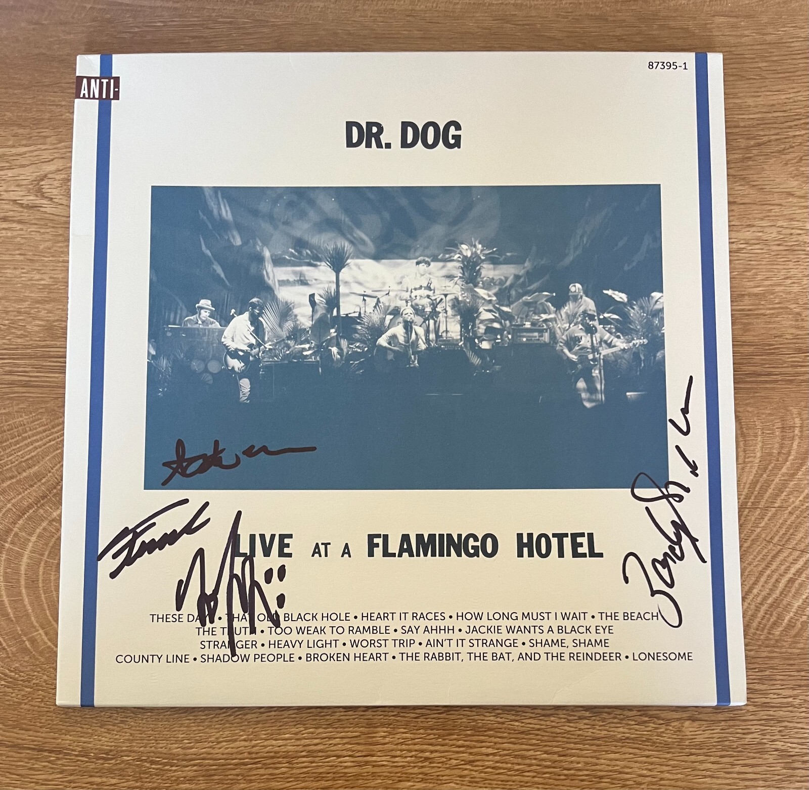 * DR. DOG * signed album * LIVE AT A FLAMINGO HOTEL * TOBY LEAMAN *