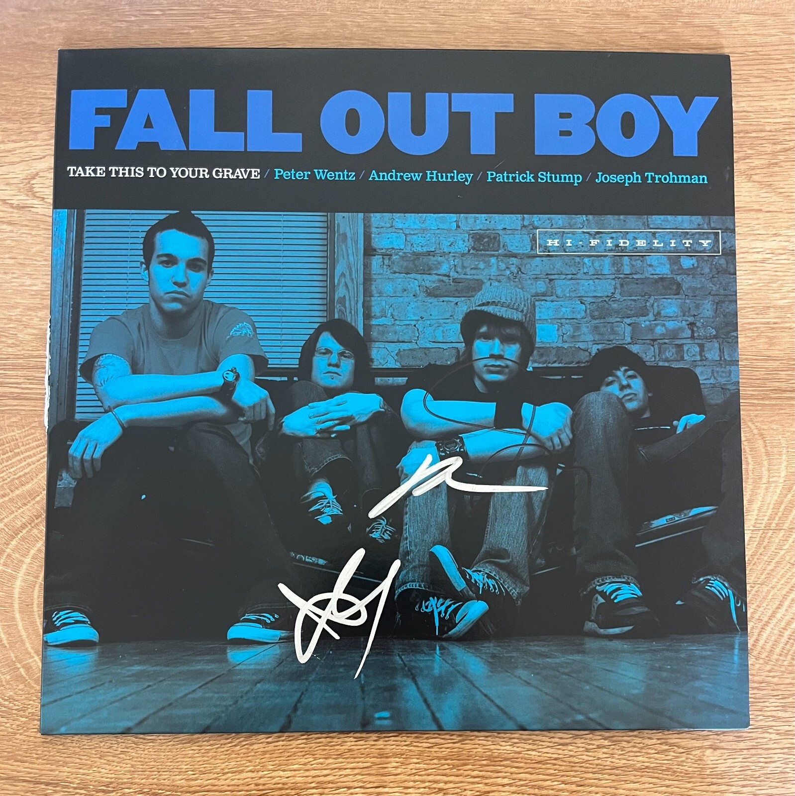 * FALL OUT BOY * signed album * TAKE THIS TO YOUR GRAVE * PATRICK, JOE & ANDY *