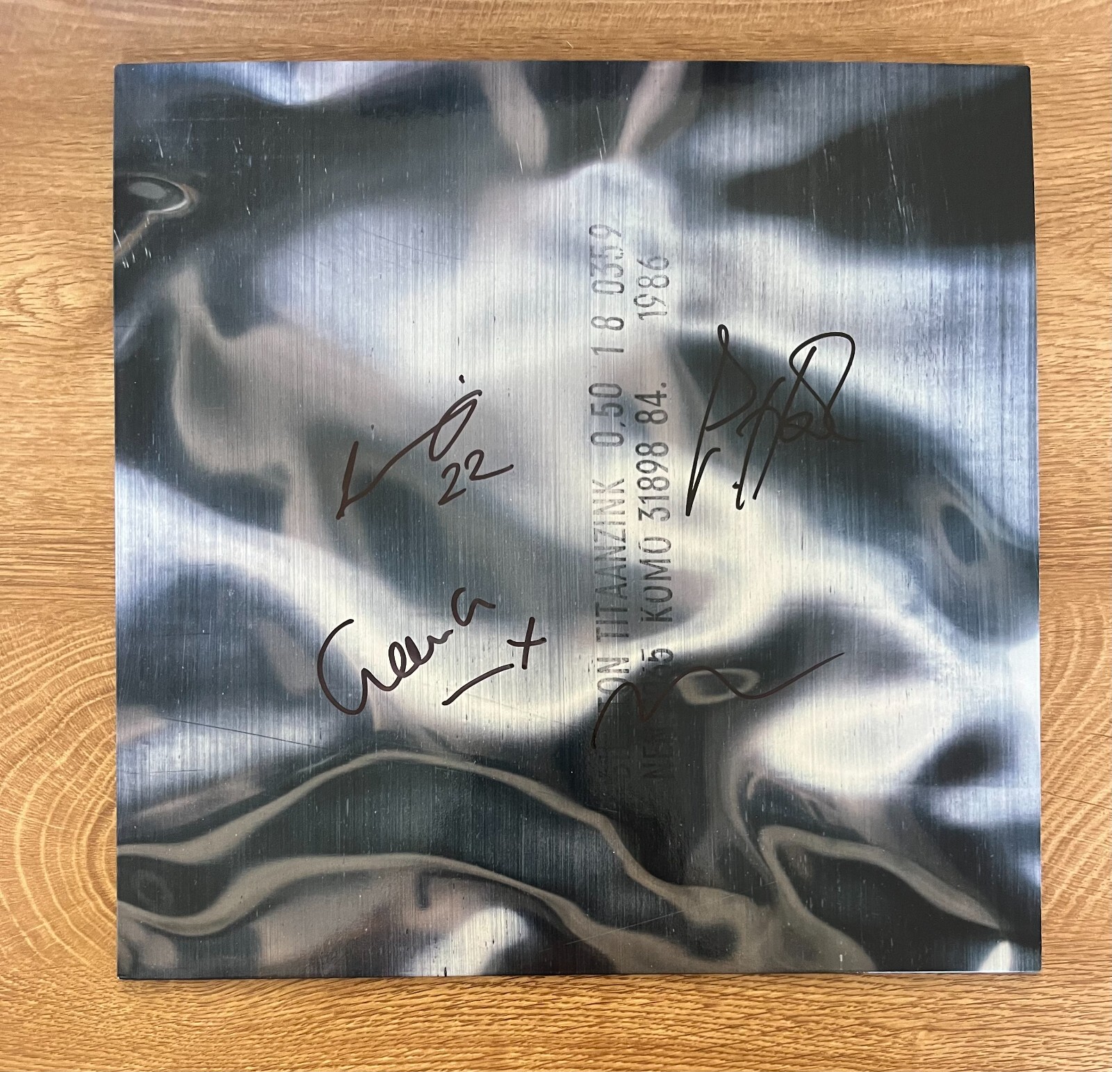 * NEW ORDER * signed album * BROTHERHOOD * PETER, BERNARD, STEPHEN & GILLIAN * 1
