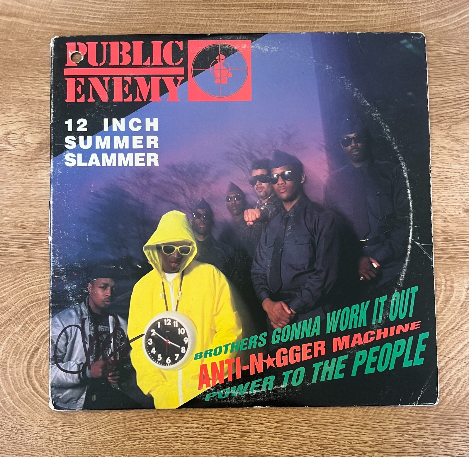 * CHUCK D * signed album * PUBLIC ENEMY * 12 INCH SUMMER SLAMMER * 1