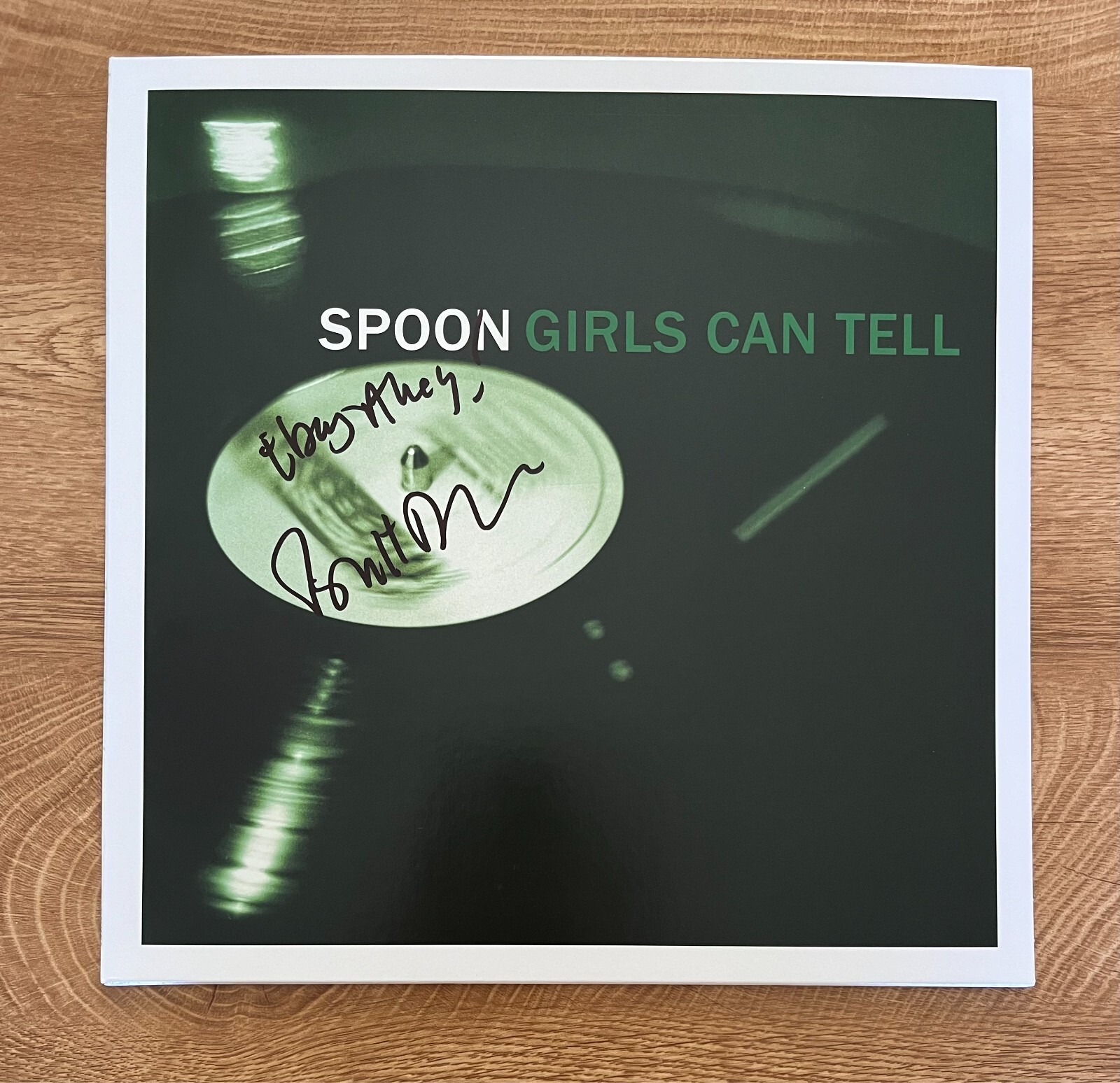 * BRITT DANIEL * signed vinyl album * SPOON * GIRLS CAN TELL * 1