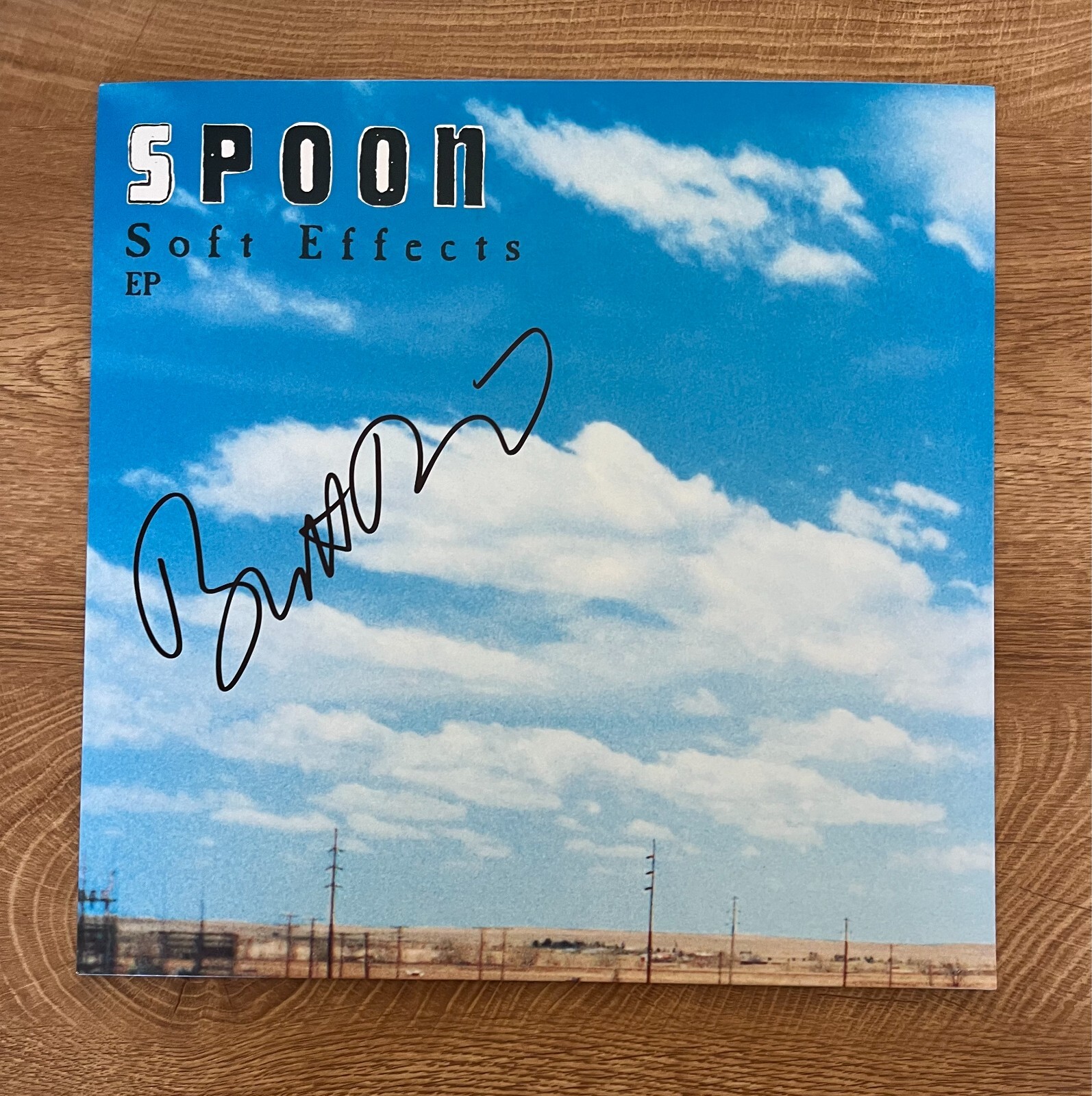 * BRITT DANIEL * signed vinyl album * SPOON * SOFT EFFECTS * 1