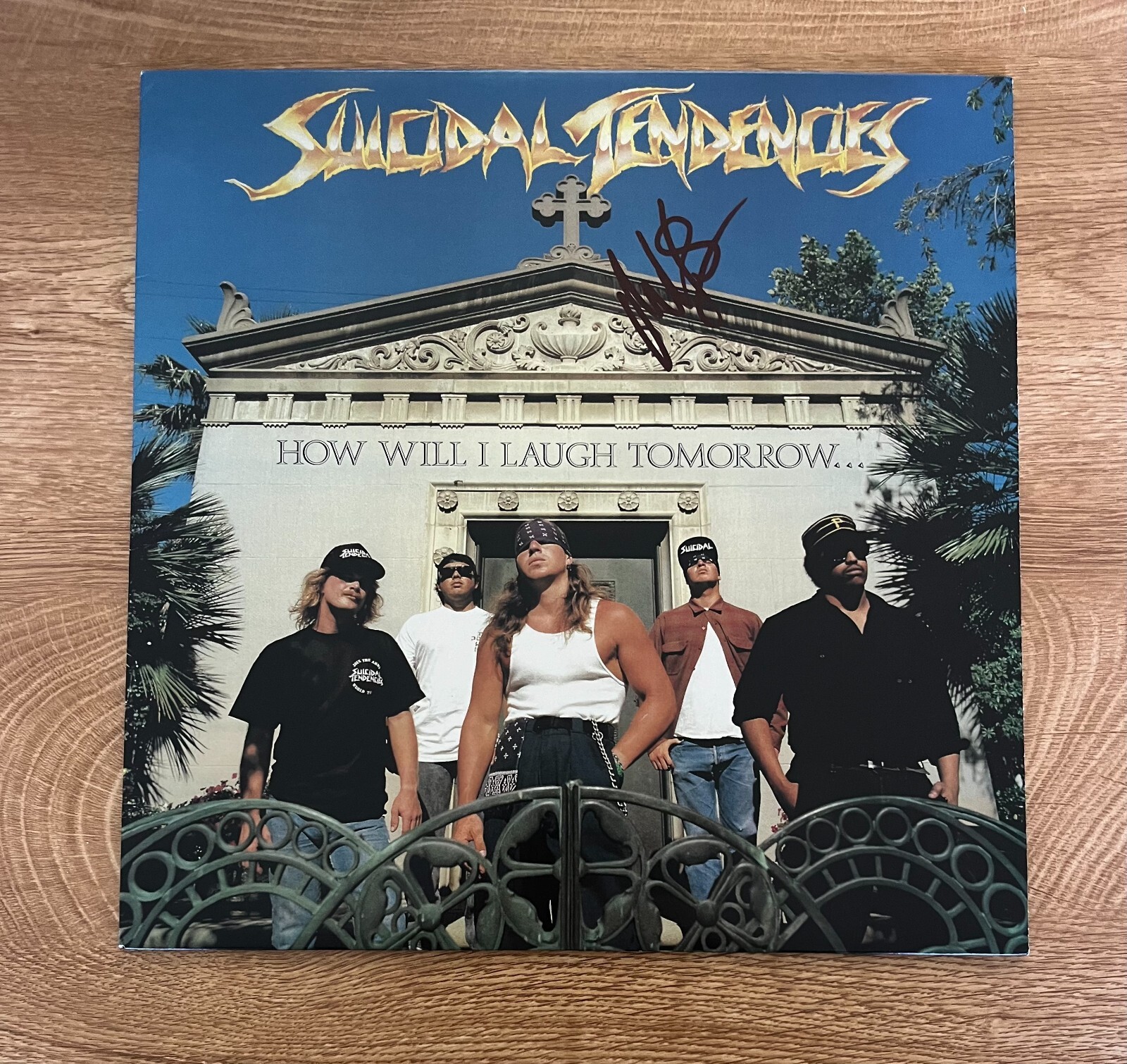 * MIKE MUIR * signed album * SUICIDAL TENDENCIES * HOW WILL I LAUGH TOMORROW * 1