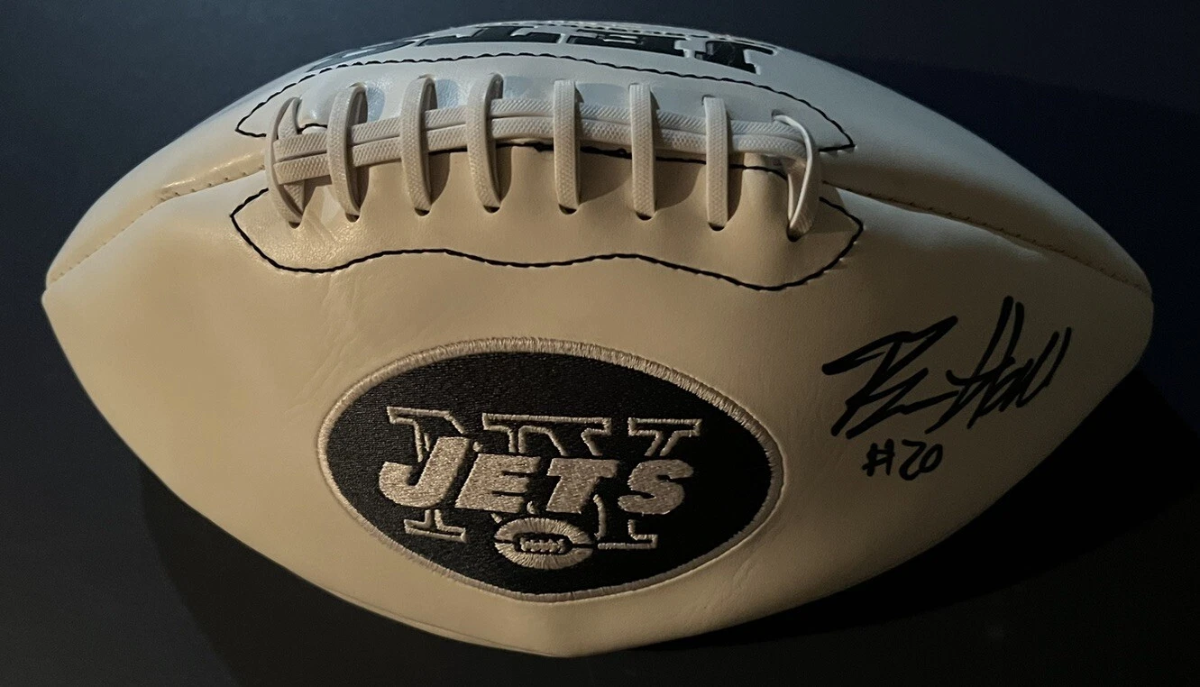 BREECE HALL SIGNED LOGO FOOTBALL NEW YORK JETS AUTHENTIC AUTOGRAPH COA